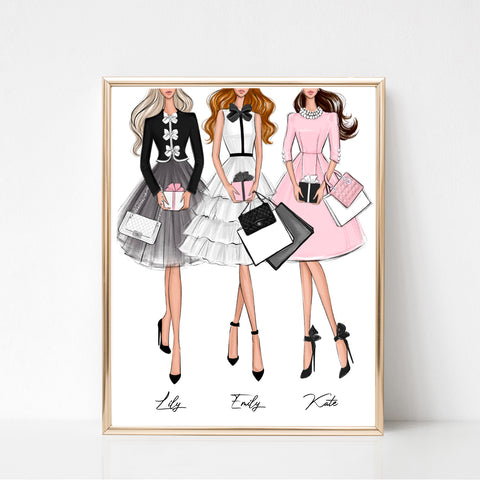 Chanel Outfit Nude Canvas Print by LaLana Arts