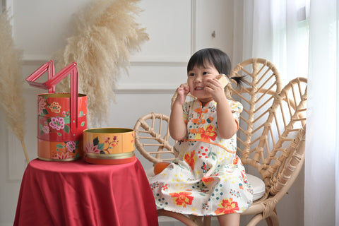 Abundance Of Blooms CNY Toddler Girl Cheongsam Dress
