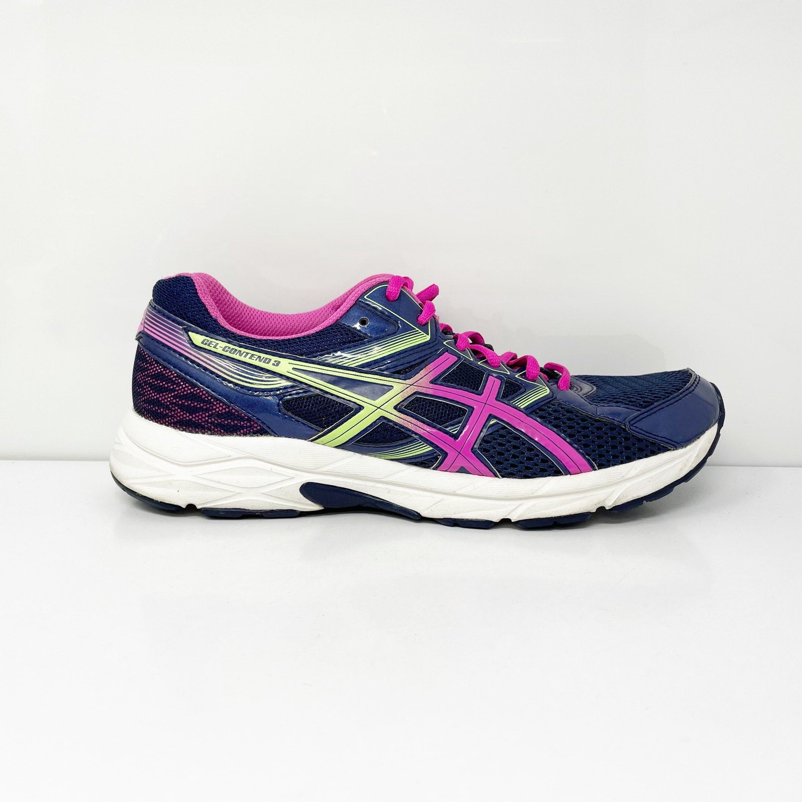 Asics Womens Gel Contend 3 T5F9Q Blue Running Shoes Sneakers Size 9