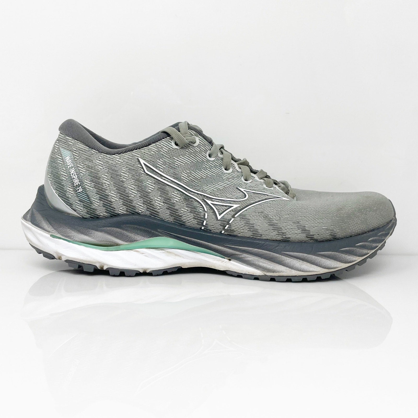 Mizuno Womens Wave Inspire 19 411398 HM00 Gray Running Shoes Sneakers Size 8.5