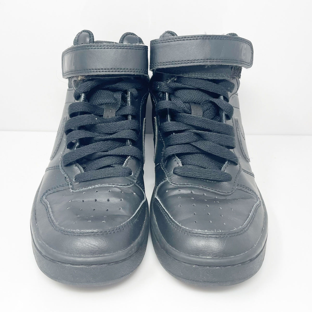 Nike Boys Court Borough Mid 2 CD7782-001 Black Basketball Shoes Sneake ...
