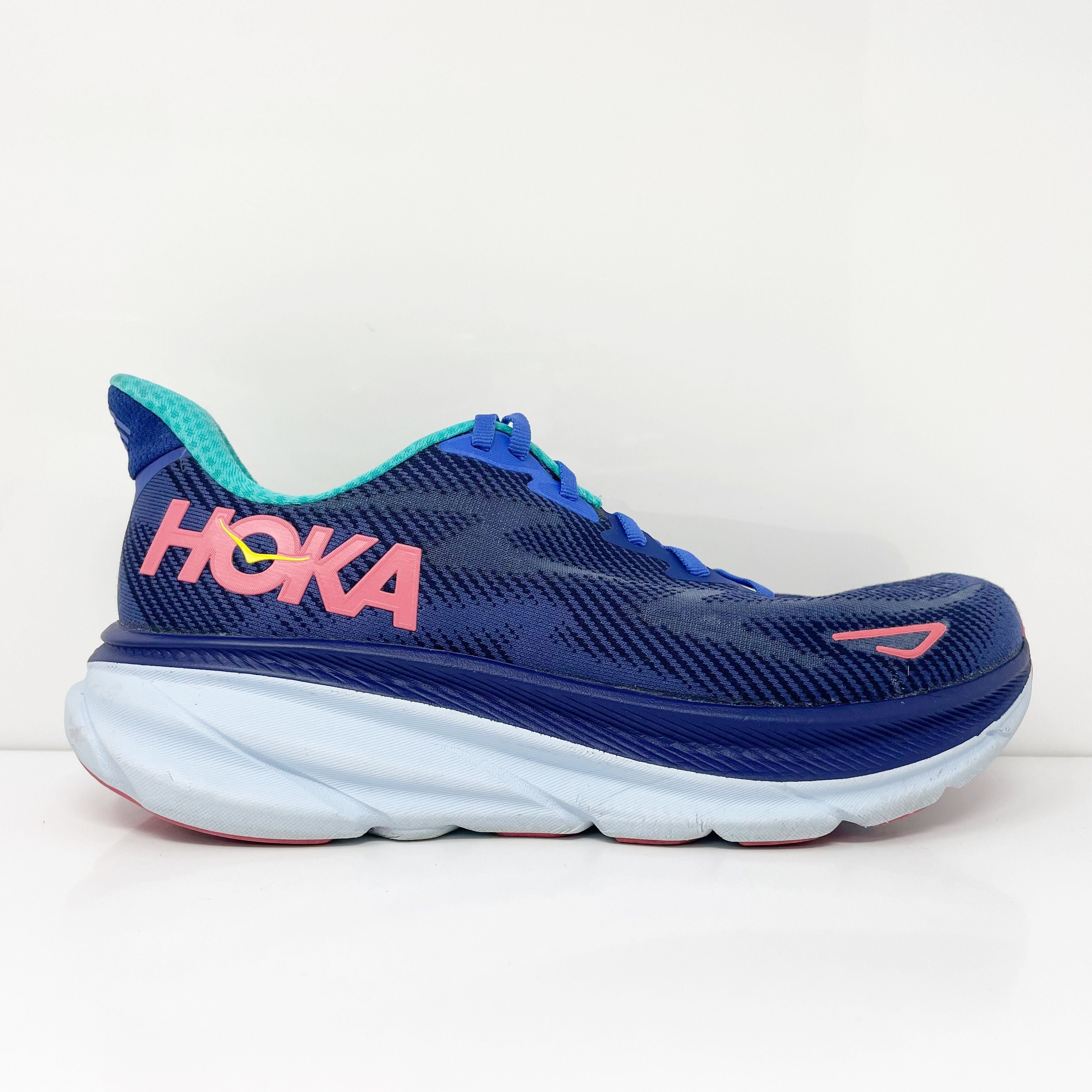 Hoka One One Womens Clifton 9 1127896 BBCRM Blue Running Shoes Sneaker ...