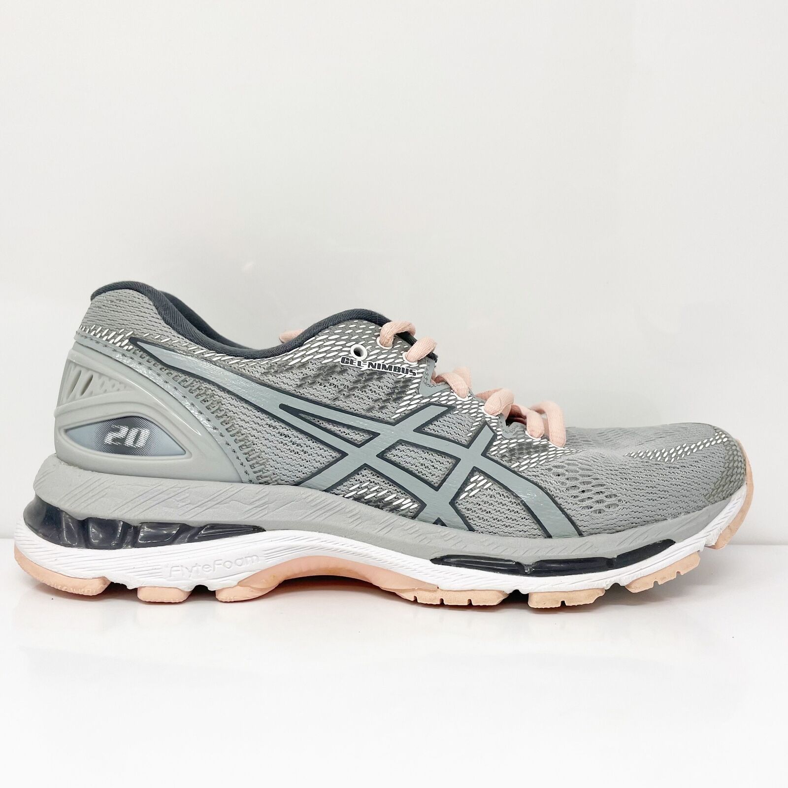 Asics Womens Gel 20 T850N Gray Running Shoes Size 6–