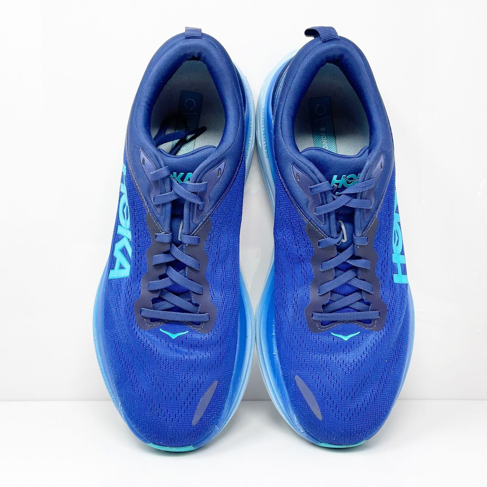 Hoka One One Mens Bondi 8 1123202 BBBG Blue Running Shoes Sneakers Siz ...