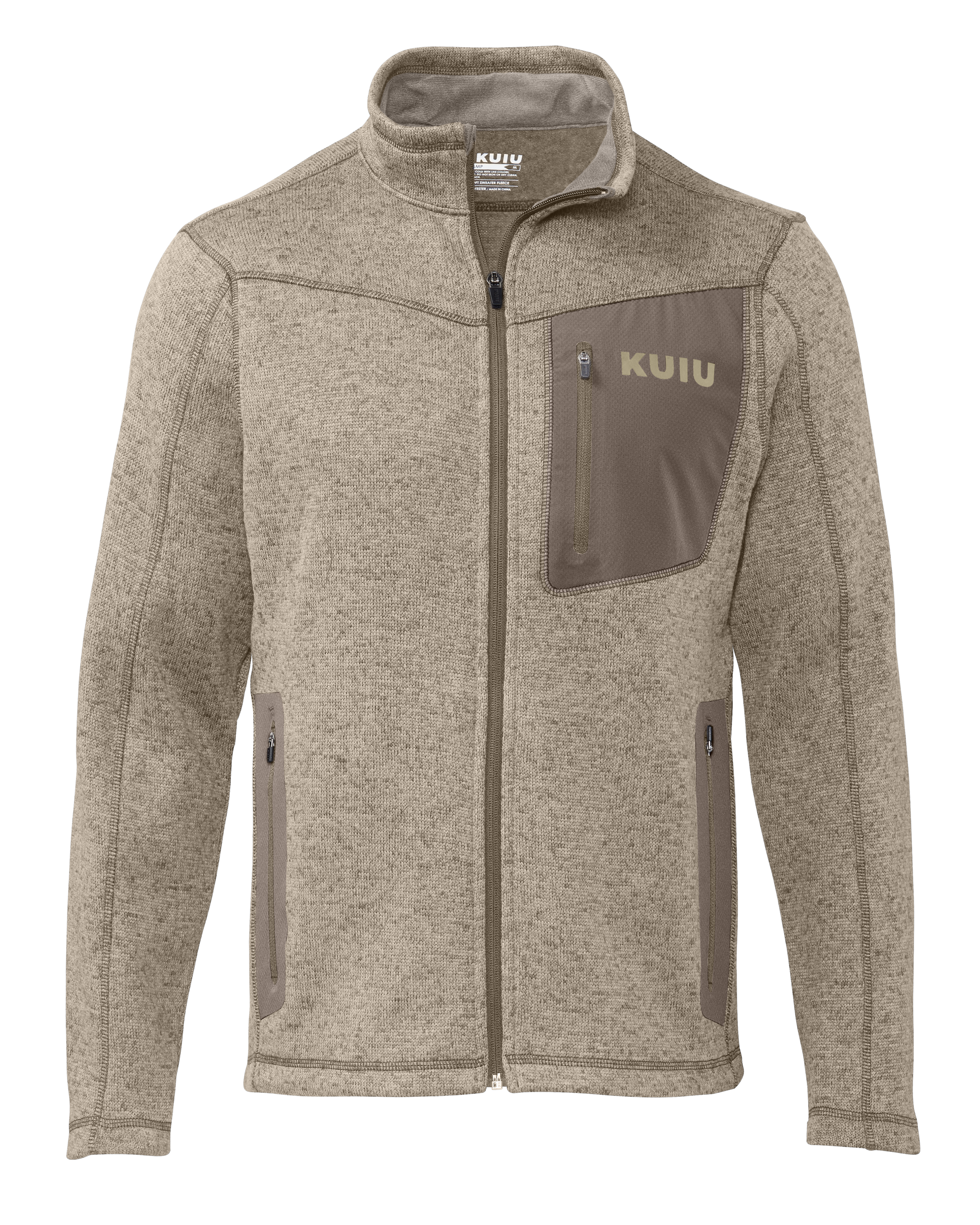 KUIU Outlet Base Camp Full Zip Sweater in Khaki | Size 3XL