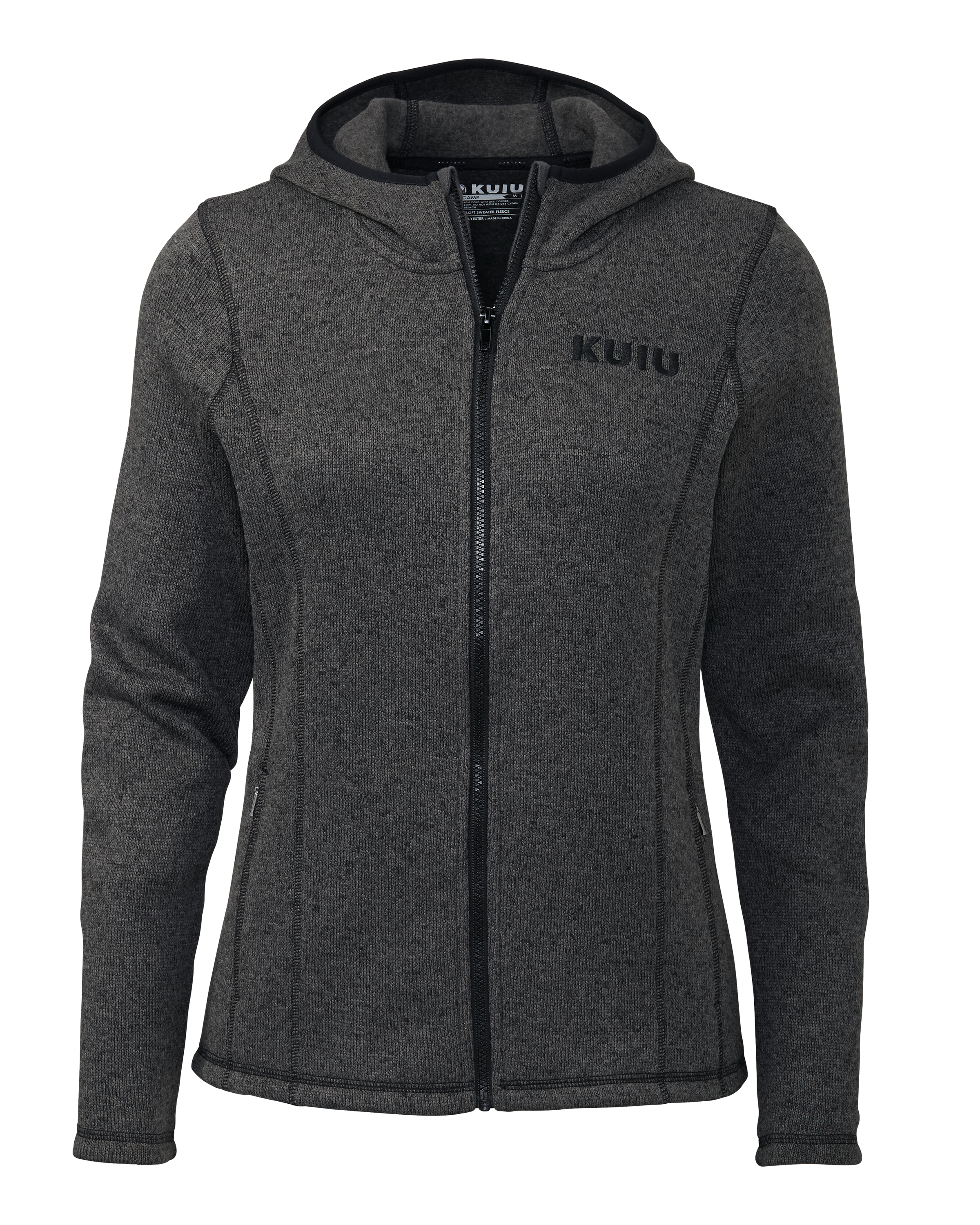 KUIU Outlet Women's Base Camp Hooded Sweater in Charcoal | Size XL