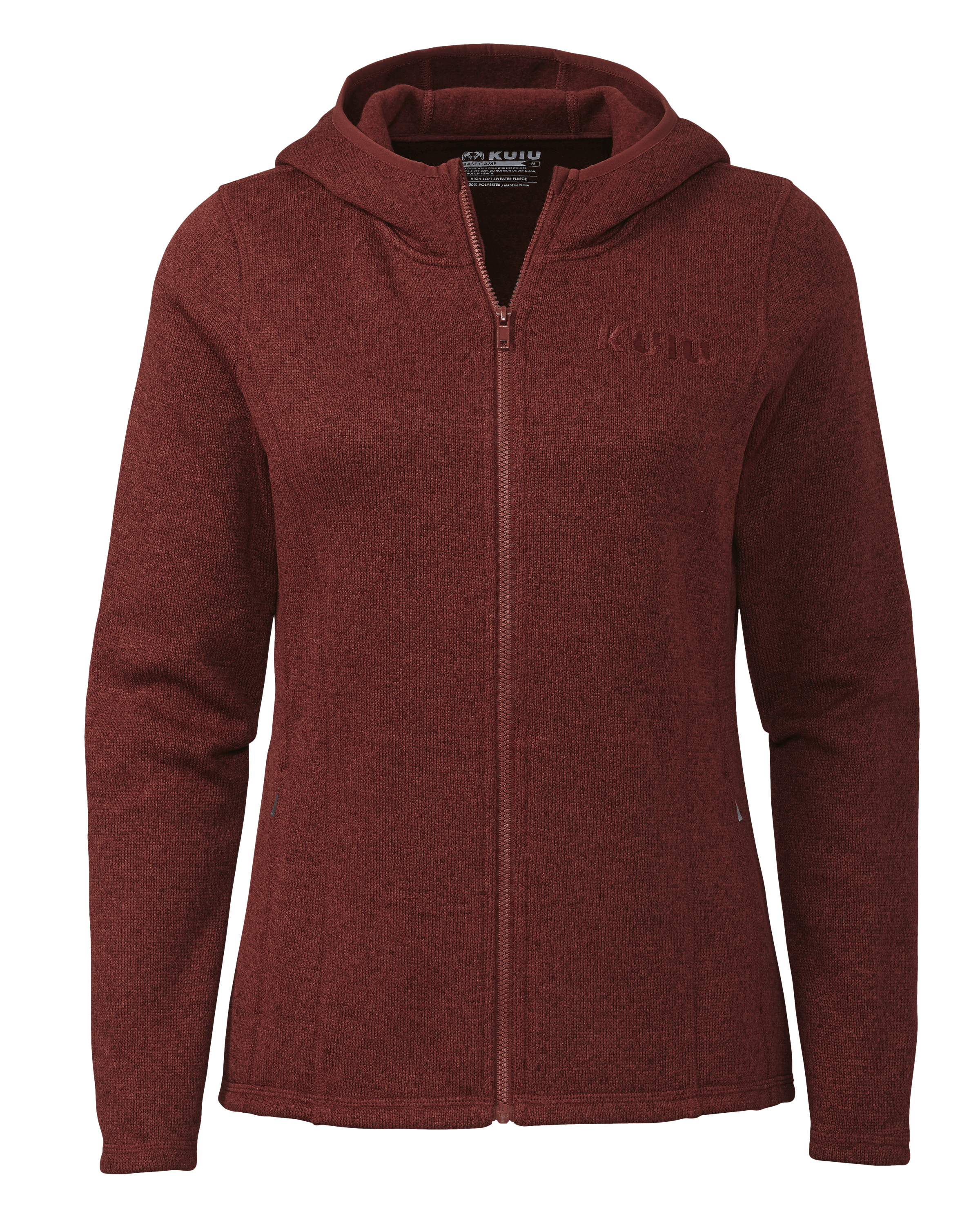 KUIU Outlet Women's Base Camp Hooded Sweater in Merlot | Size XL