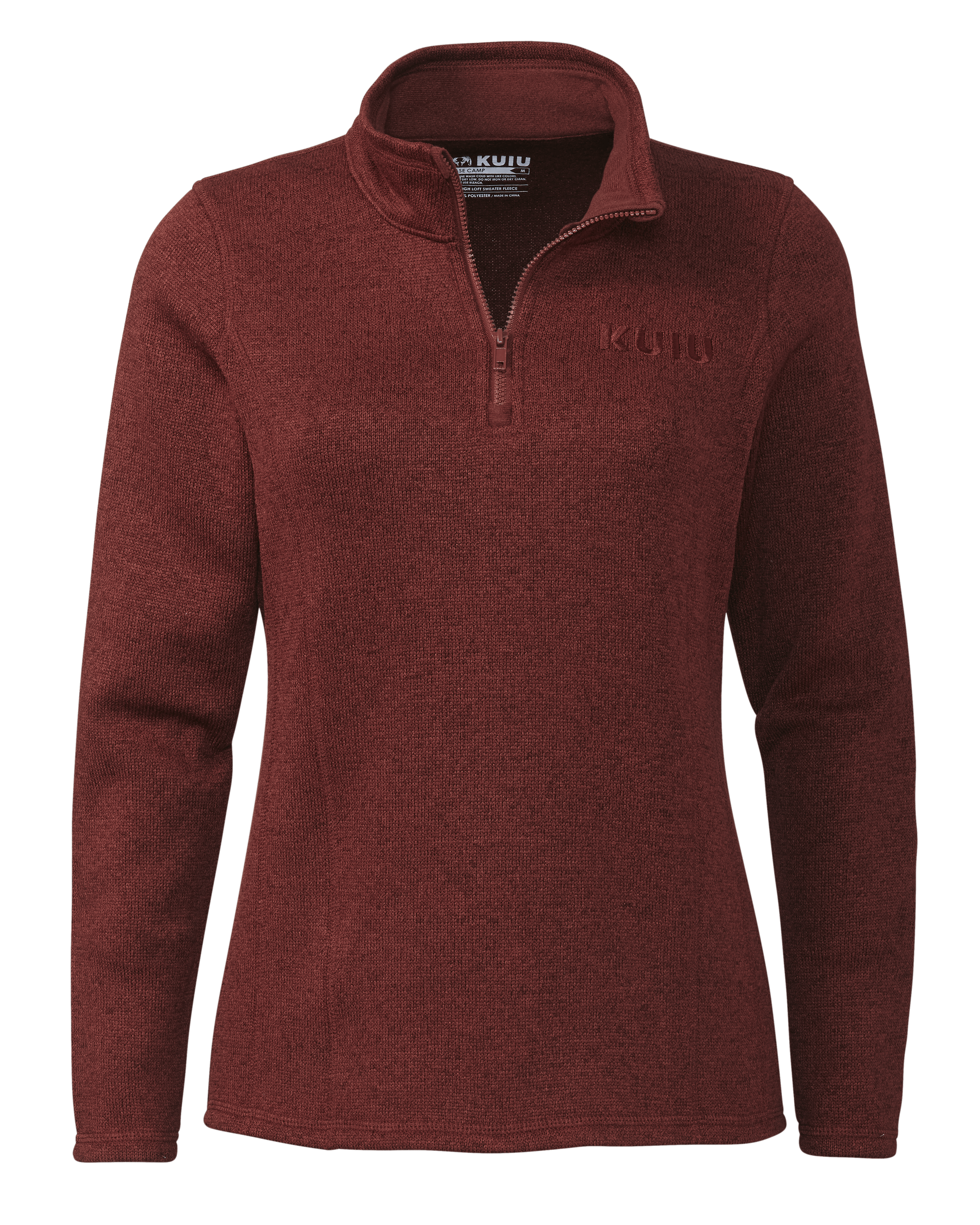 KUIU Outlet Women's Base Camp Pullover Sweater in Merlot | Size XL
