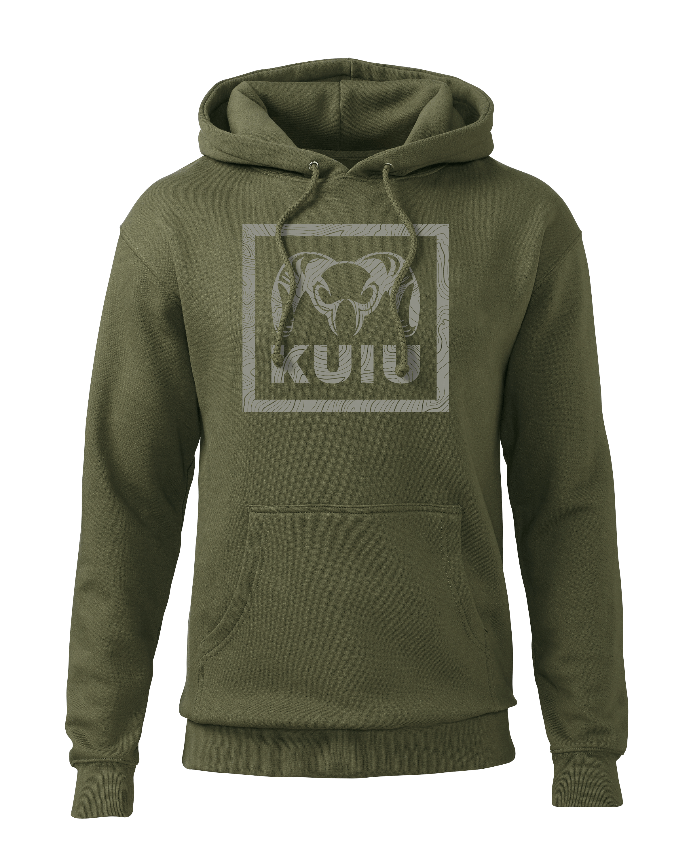 KUIU Topo Box Hoodie in Army | Size 3XL