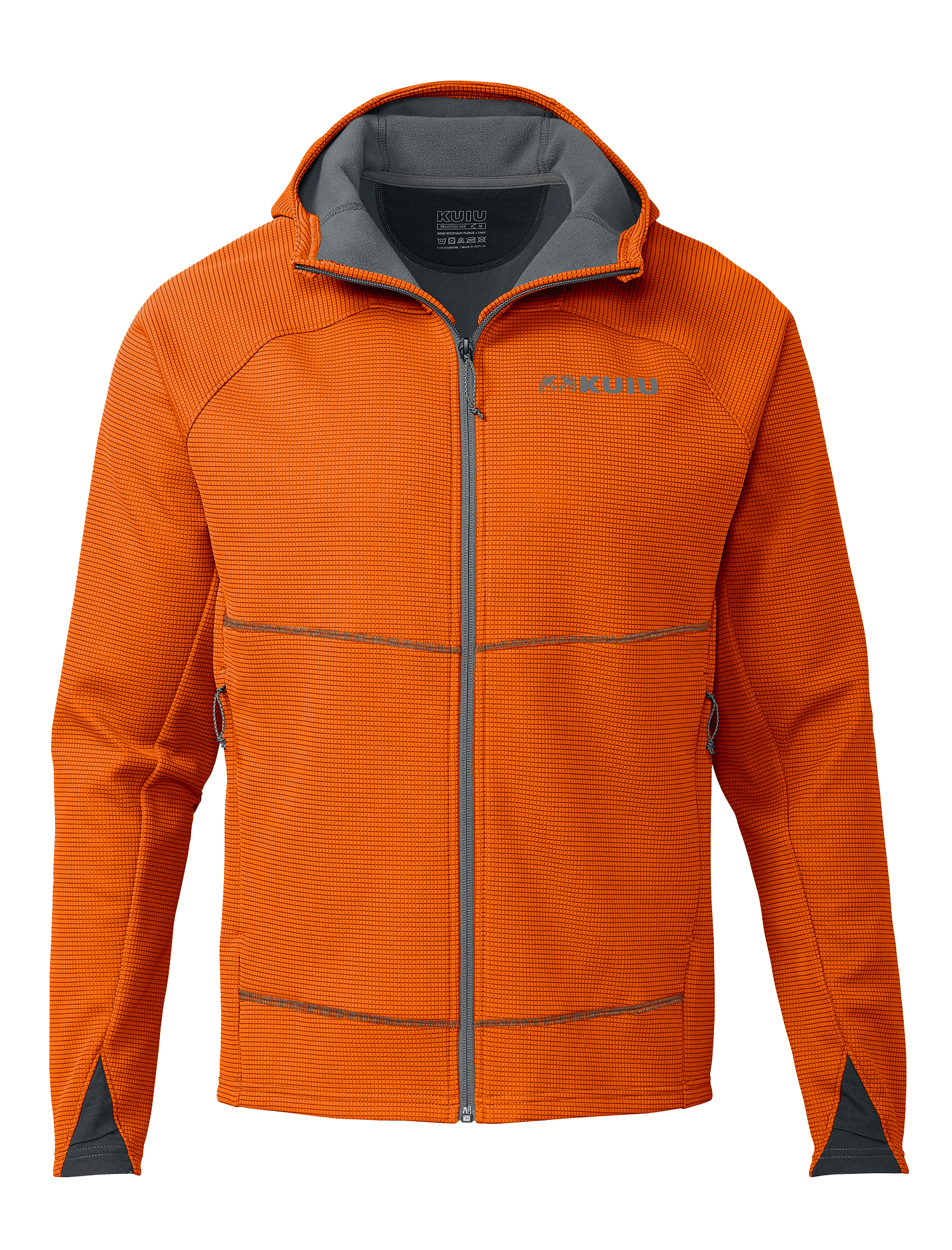 KUIU Peloton 240 Full Zip Hunting Hoodie in Blaze Orange | Size Medium