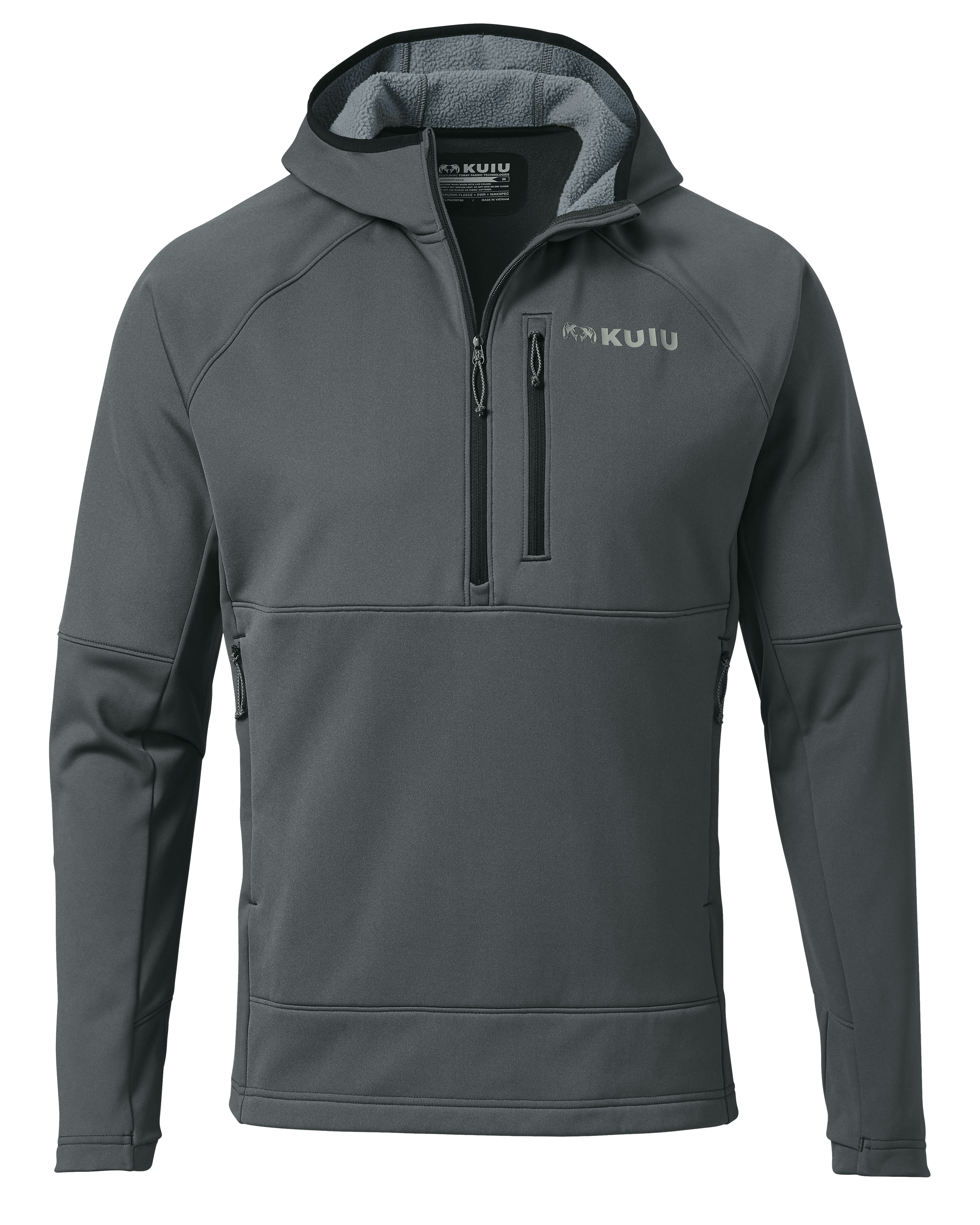 KUIU StrongFleece 235 Zip-T Hunting Hoodie in Gunmetal | Large