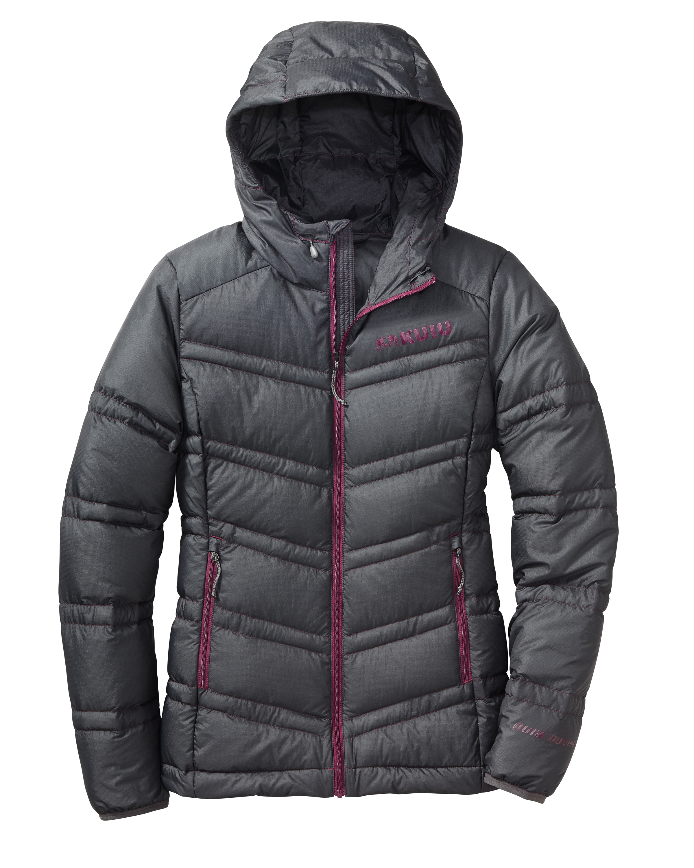 KUIU Outlet Women's Super Down ULTRA Hooded Hunting Jacket in Phantom | Medium