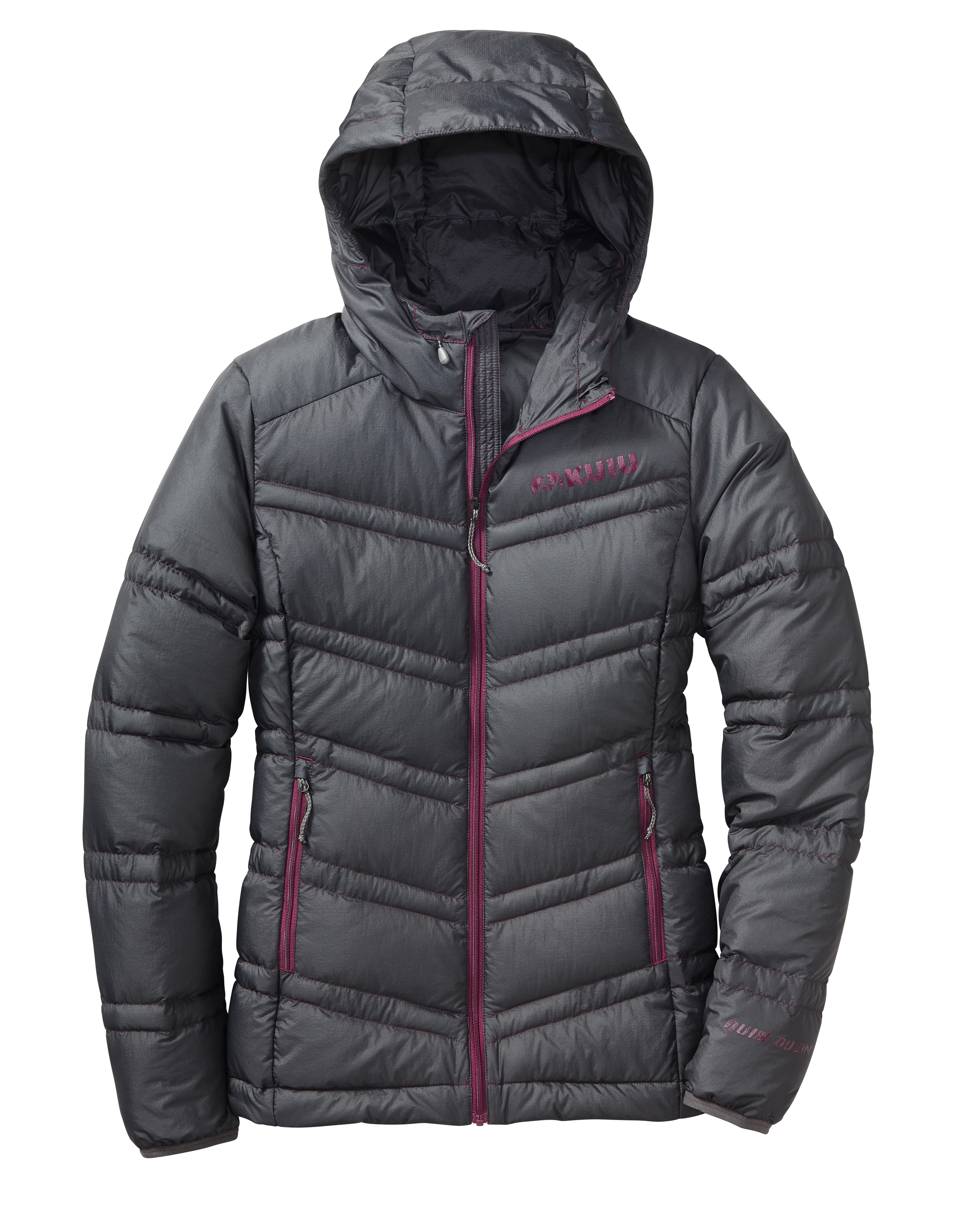 KUIU Outlet Women's Super Down ULTRA Hooded Hunting Jacket in Phantom | Size XL