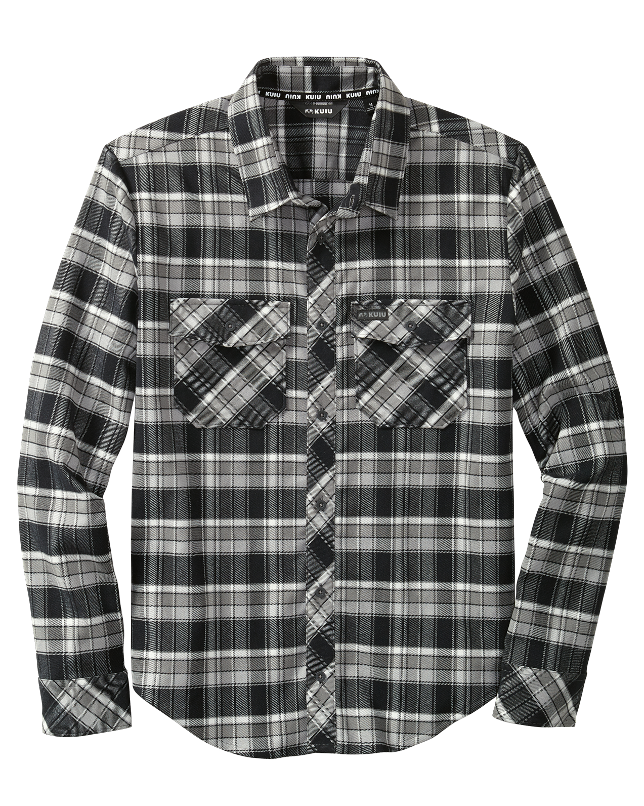 KUIU Outlet HW Plaid Flannel Shirt in Grey Plaid | Size 2XL