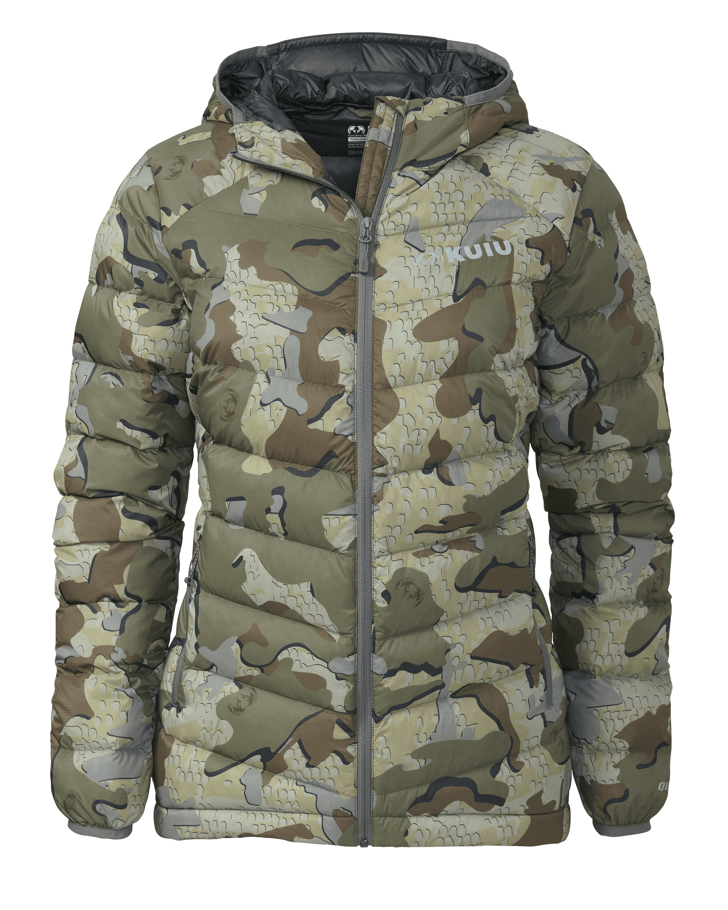 KUIU Women's Super Down LT Hooded Hunting Jacket in Valo | Small