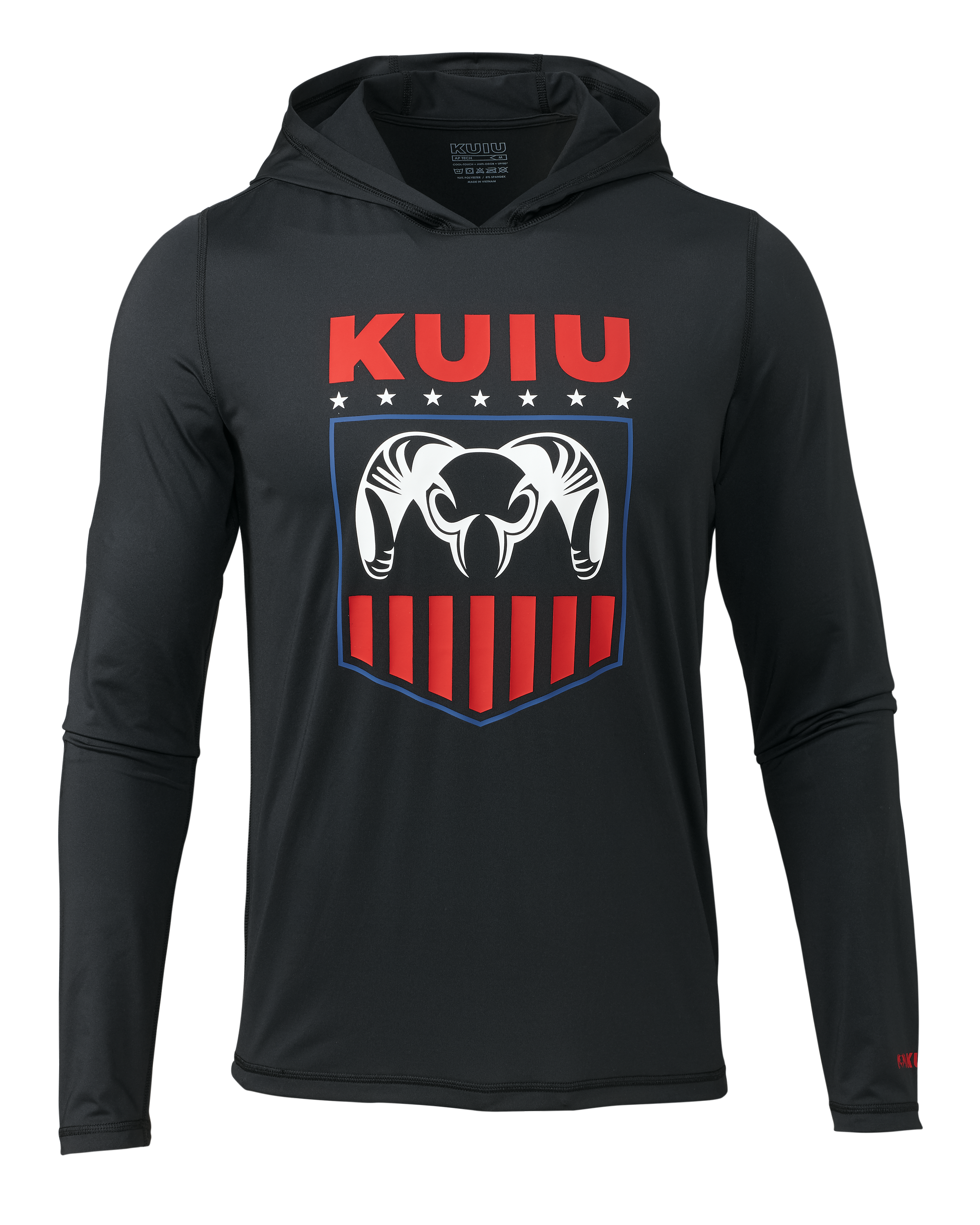 KUIU Outlet Shield N Stripes AP Tech Hunting Hoodie in Black | Size Medium