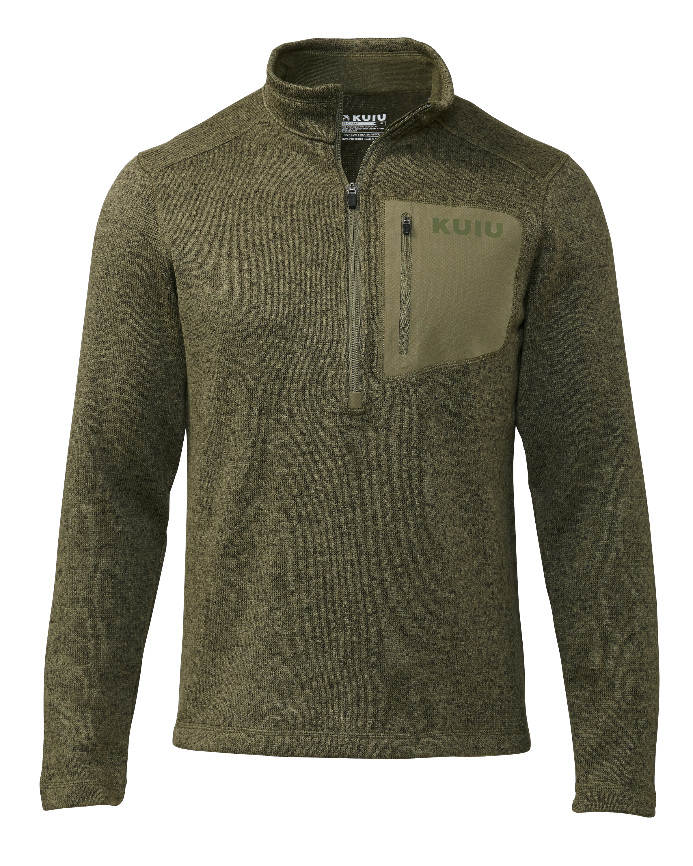 KUIU Outlet Base Camp Pullover Sweater in Olive | Size 2XL