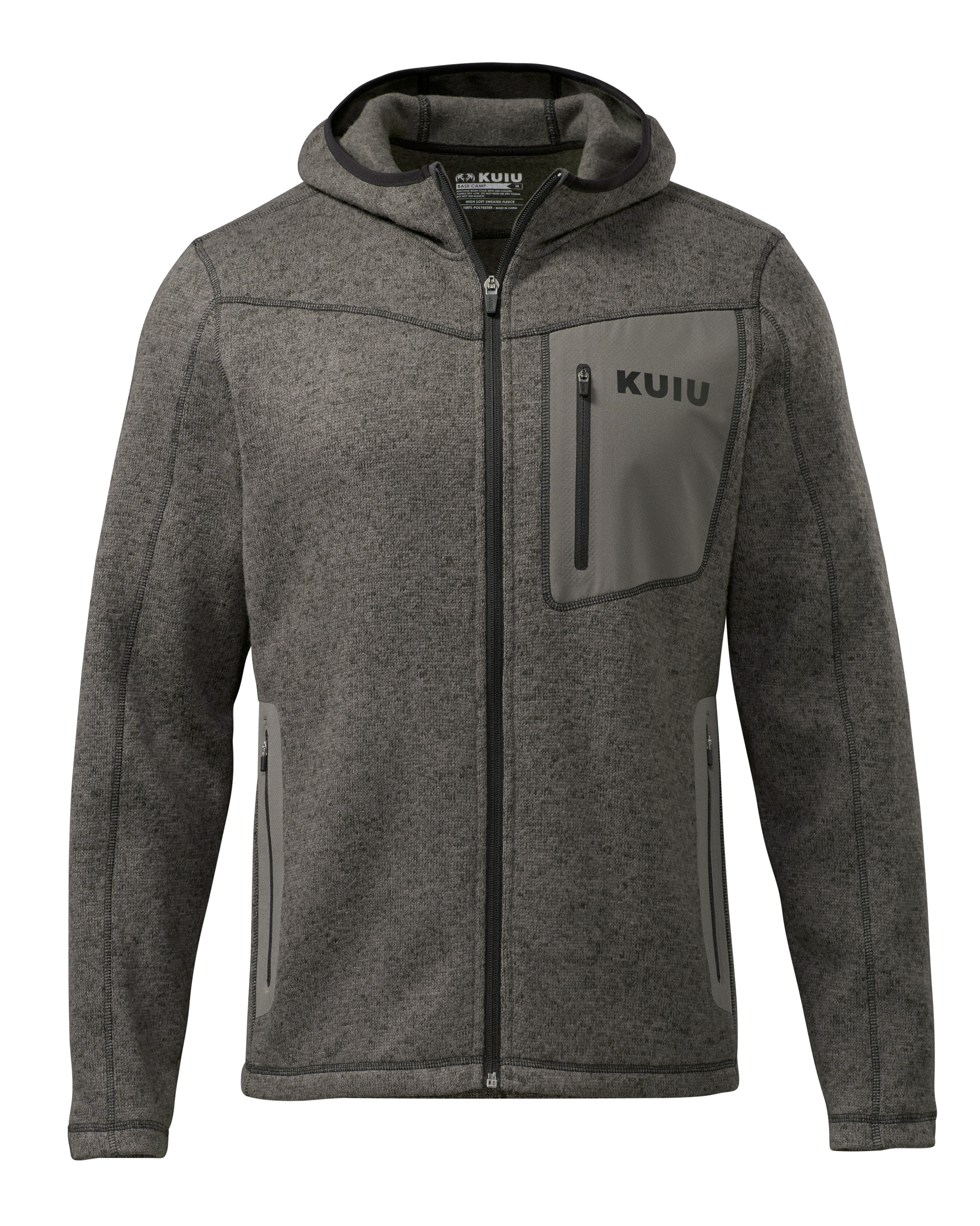 KUIU Base Camp Hooded Sweater in Charcoal | Medium