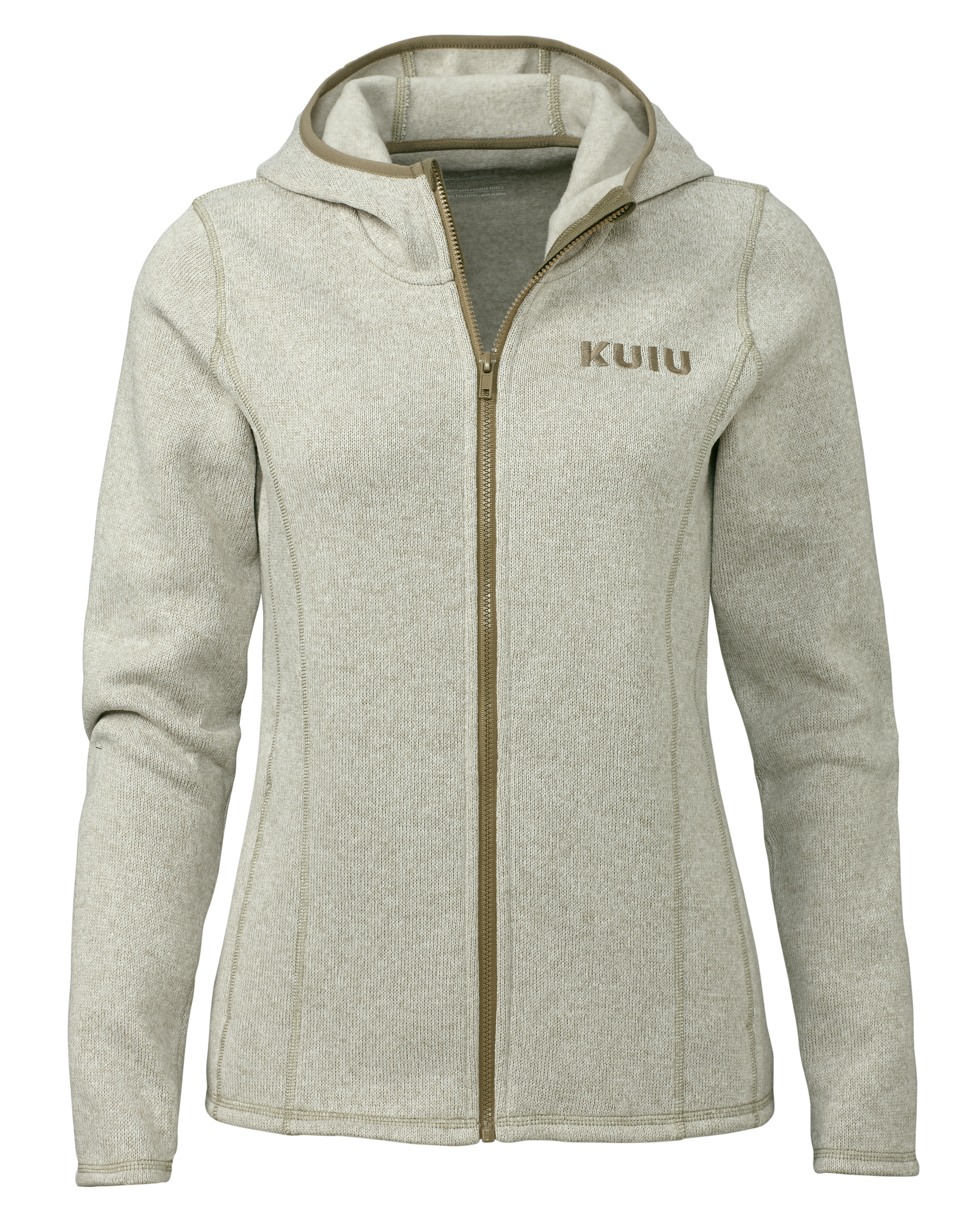 KUIU Outlet Women's Base Camp Hooded Sweater in Oatmeal | Size XL