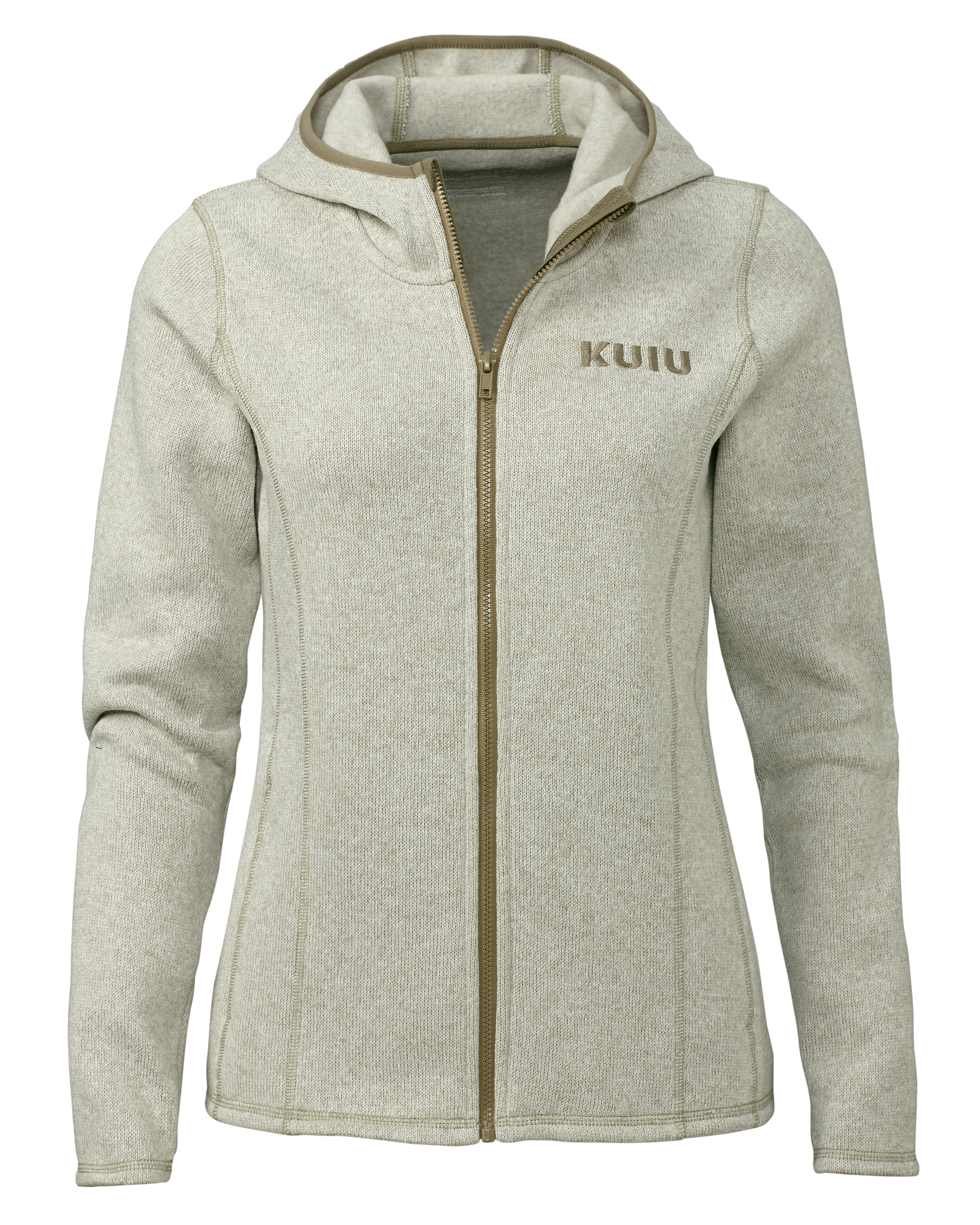 KUIU Outlet Women's Base Camp Hooded Sweater in Oatmeal | Size XS