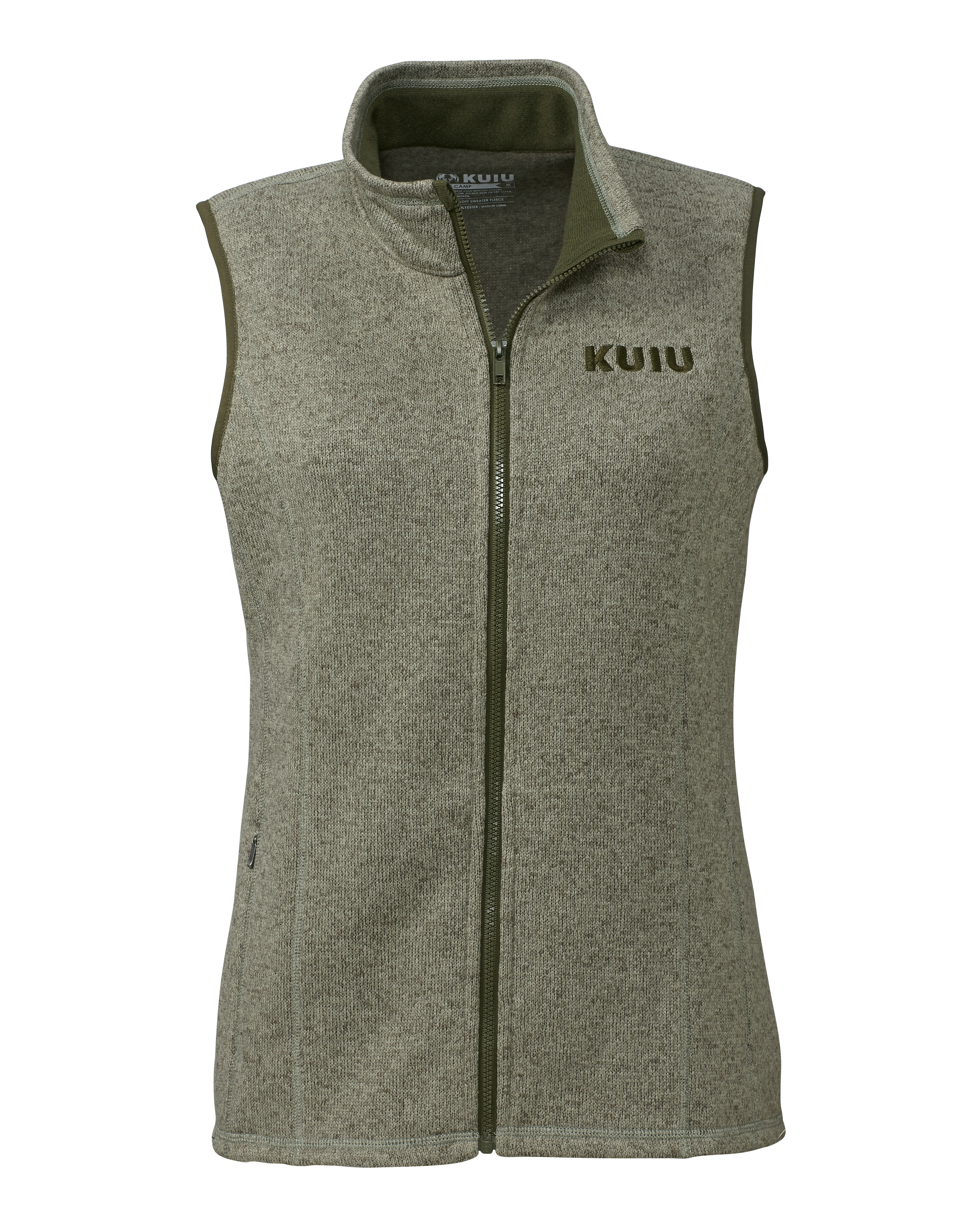 KUIU Outlet Women's Base Camp Sweater Vest in Heather Olive | Large