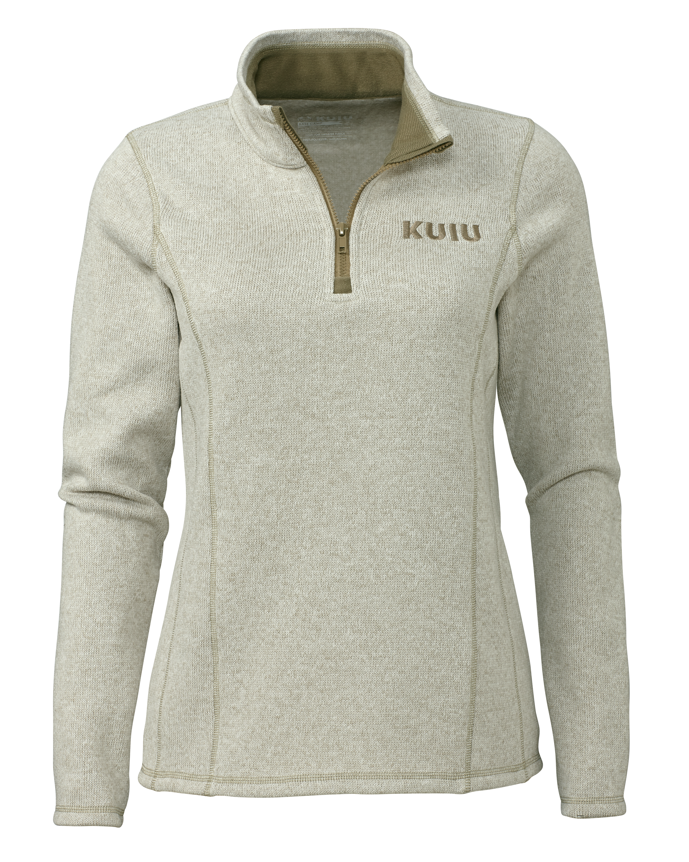 KUIU Outlet Women's Base Camp Pullover Sweater in Oatmeal | Size XL