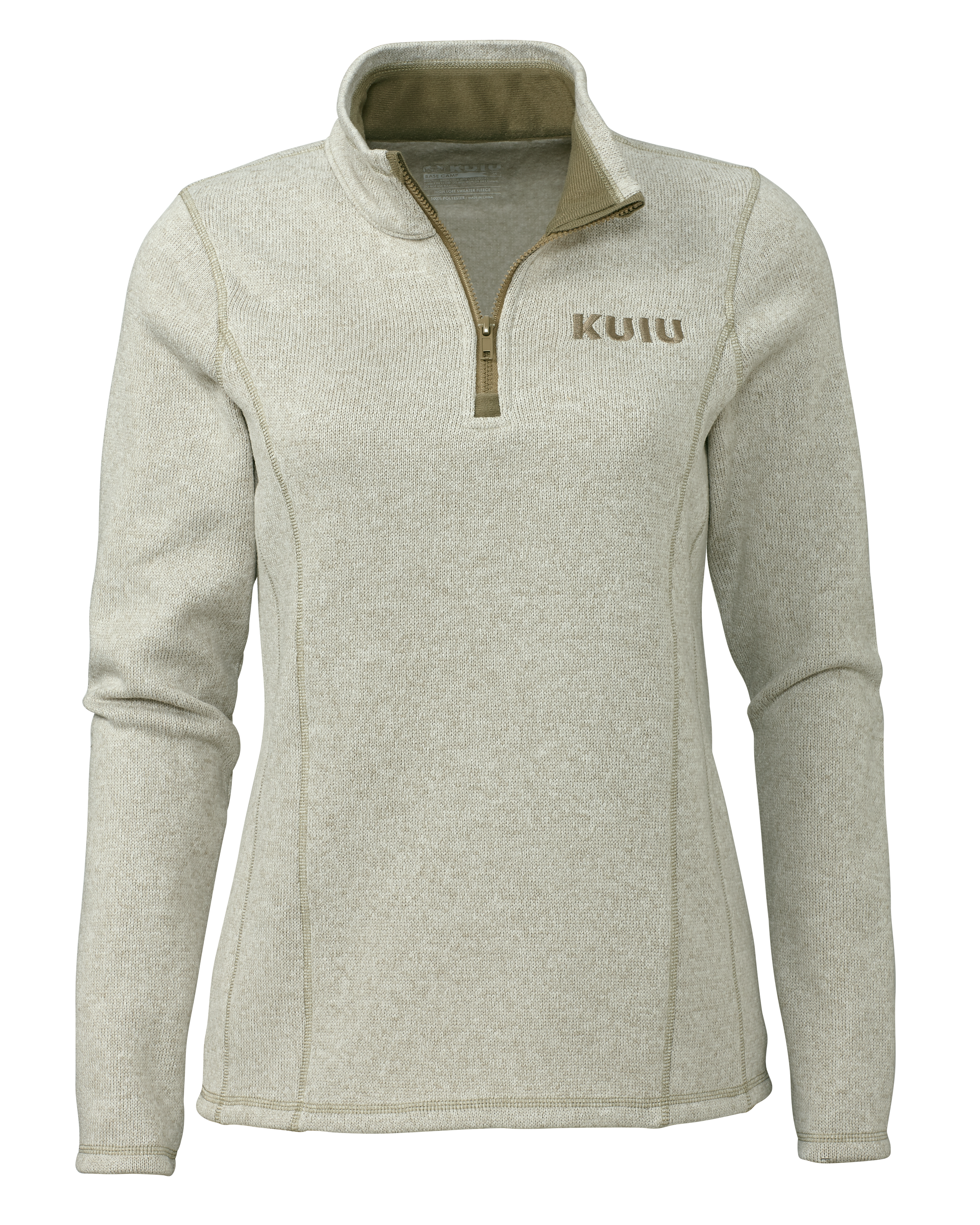KUIU Outlet Women's Base Camp Pullover Sweater in Oatmeal | Large