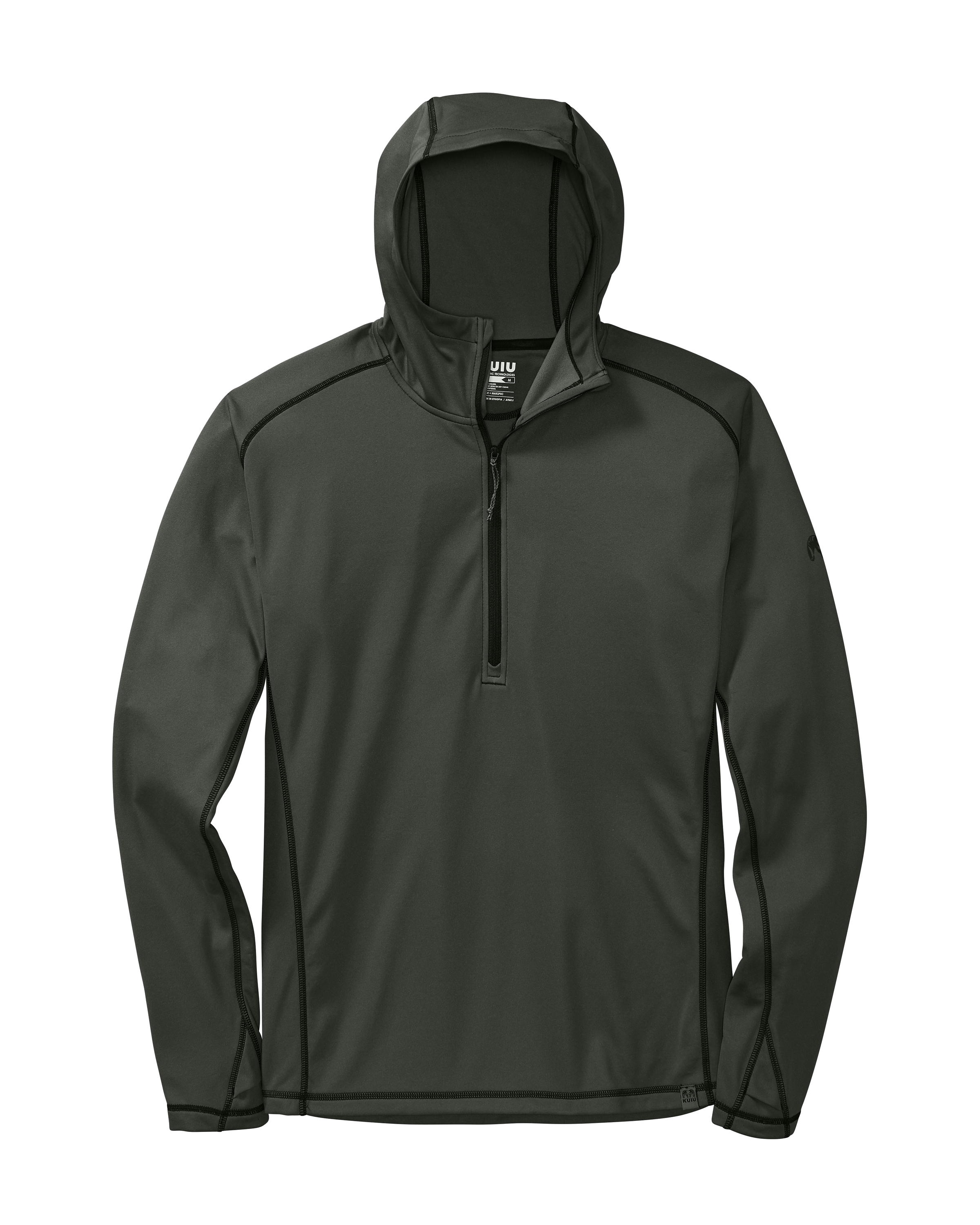 KUIU Peloton 97 Fleece Zip-T Hunting Hoodie in Gunmetal | Large