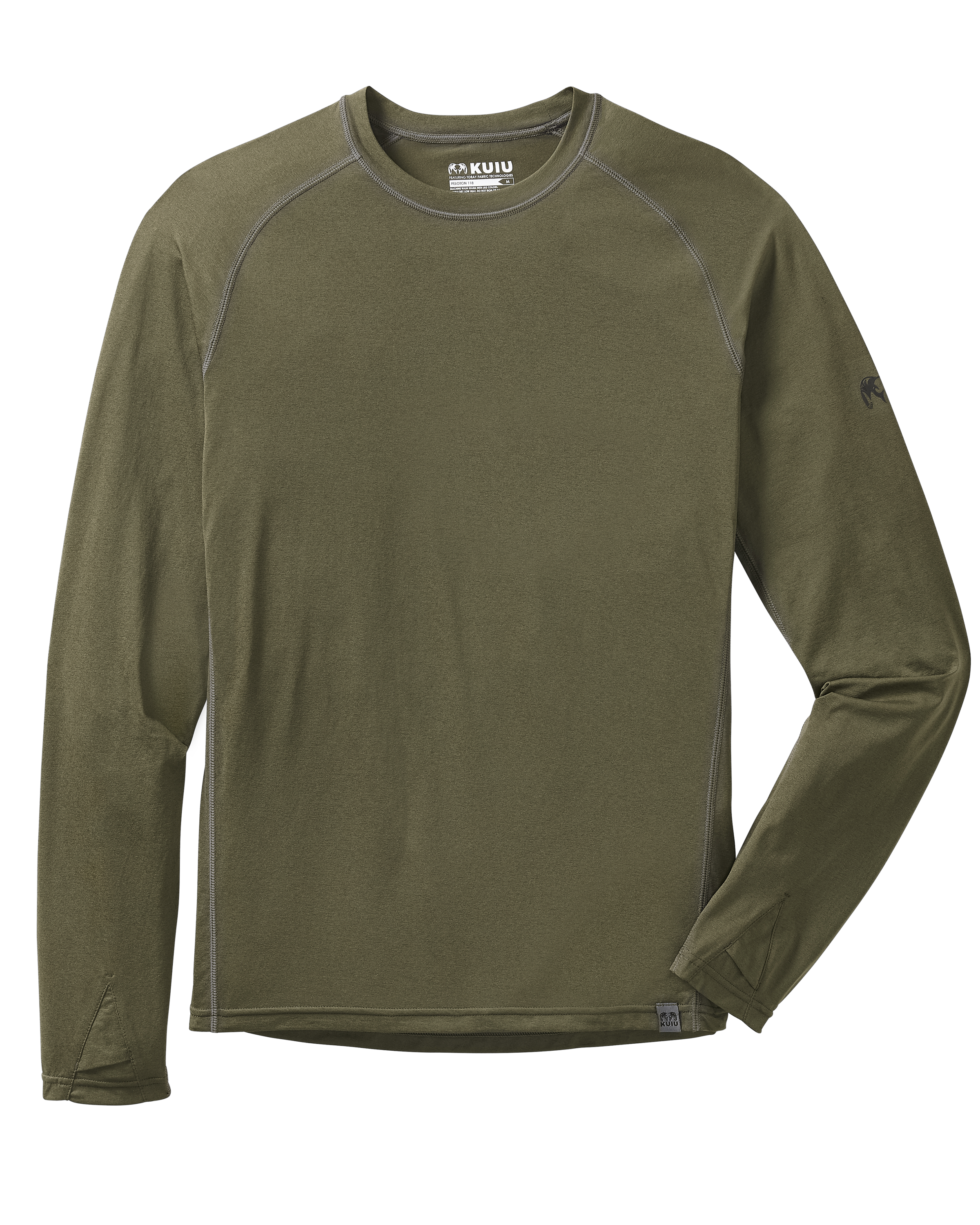 KUIU Peloton 118 Long Sleeves Crew Hunting Shirt in Olive | Size 2XL