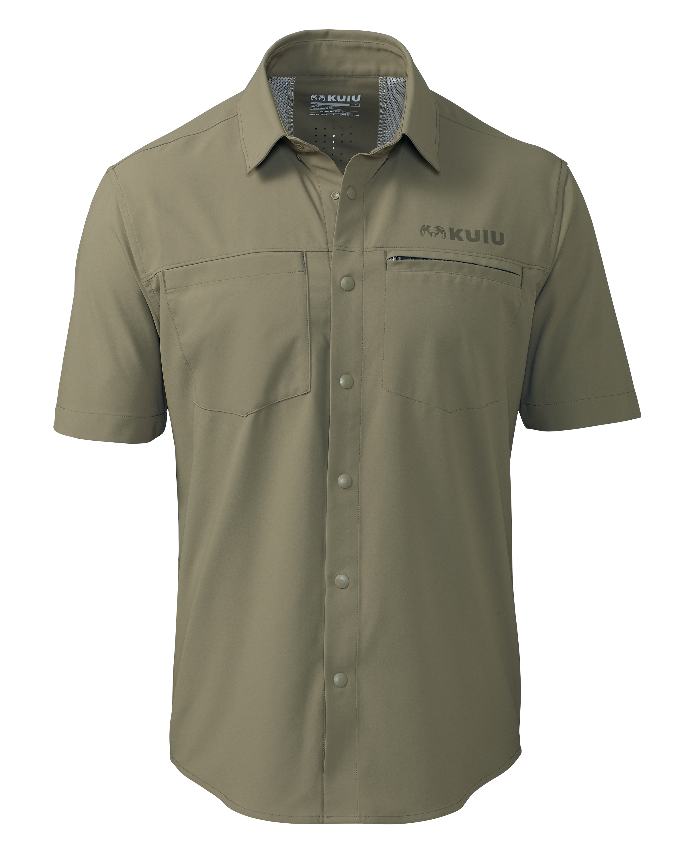 KUIU Mesa Vented Short Sleeves Snap Shirt in Khaki | Size 3XL