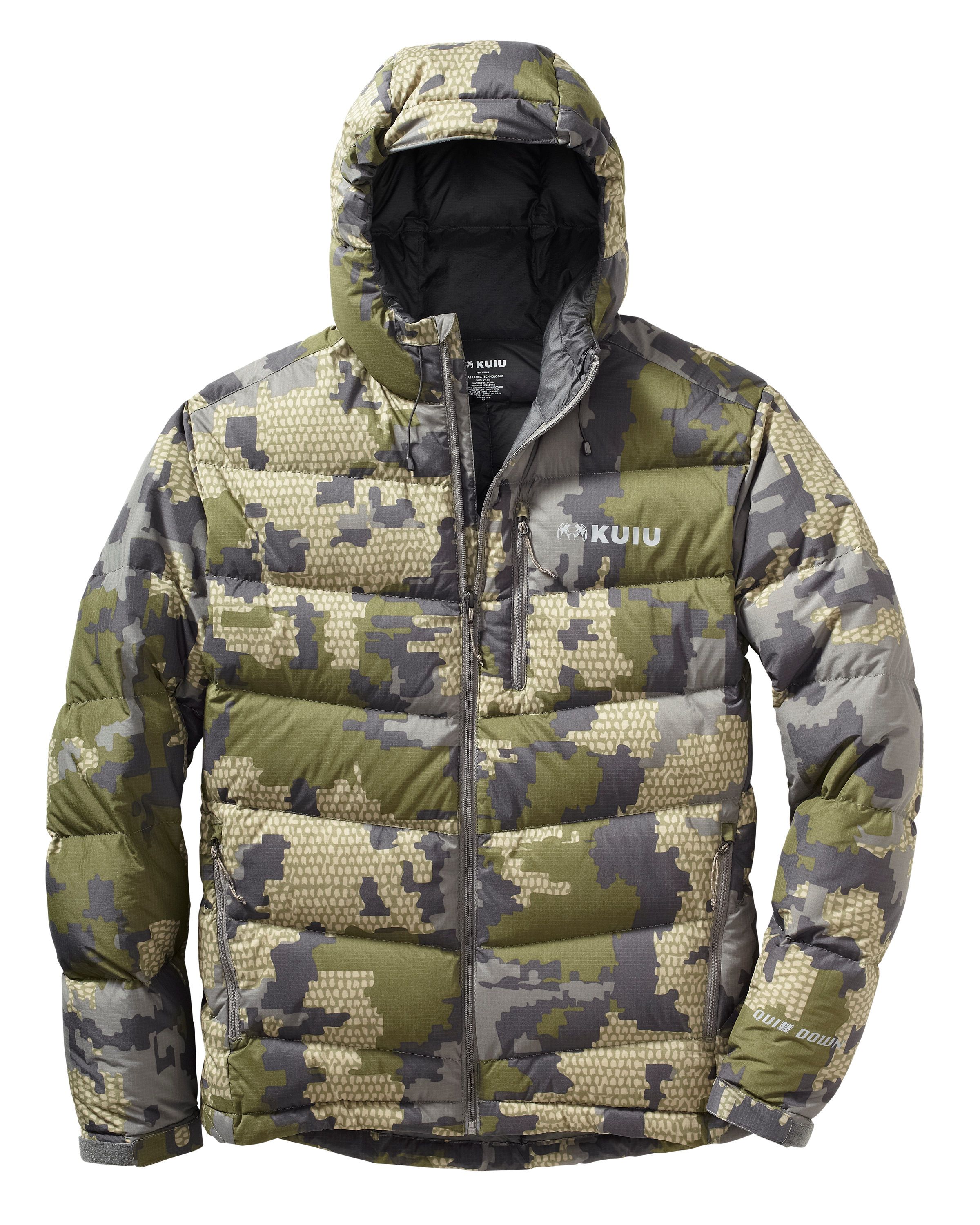 KUIU Super Down PRO Hooded Hunting Jacket in Verde | Size 3XL
