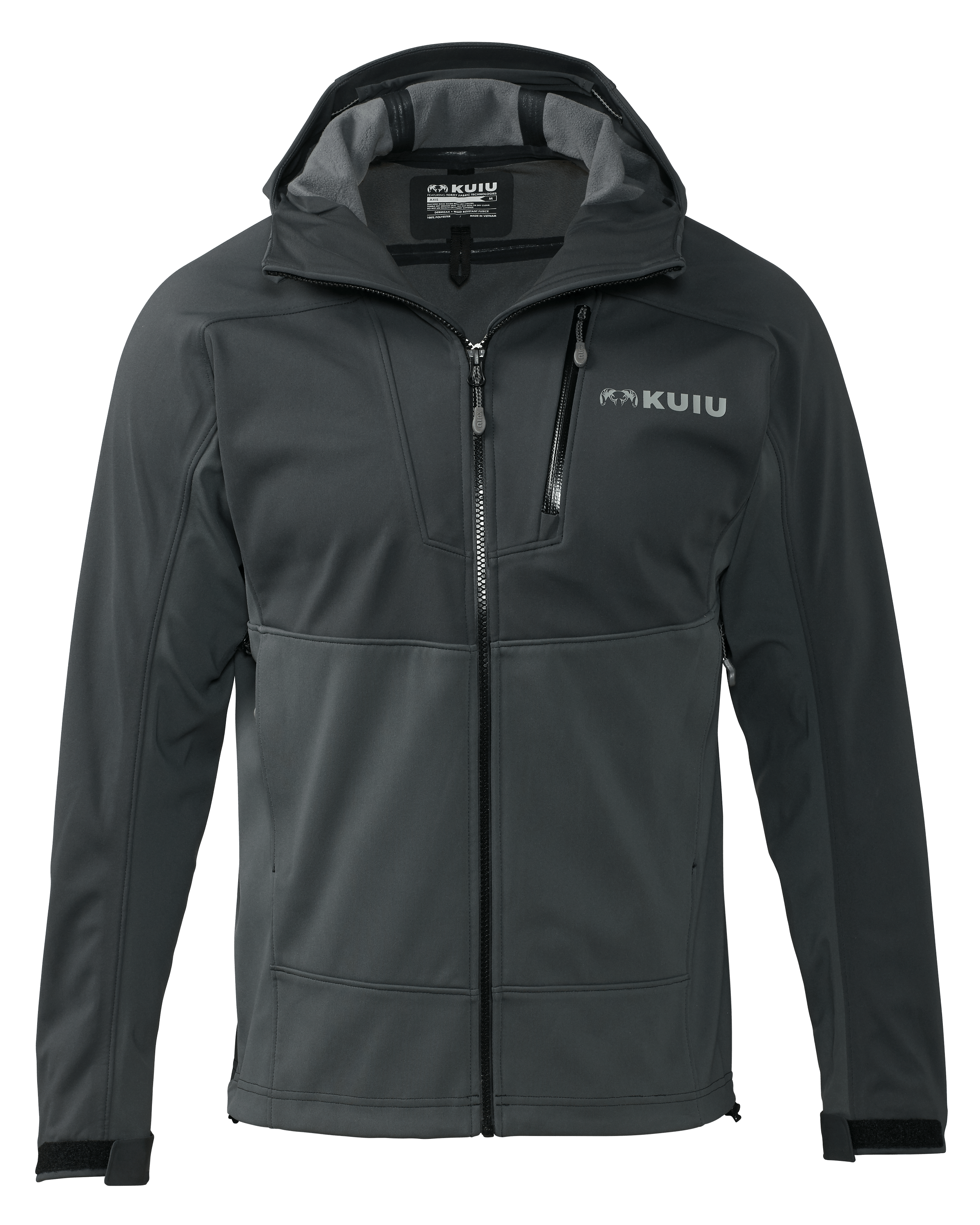 KUIU Axis Hybrid Hooded Hunting Jacket in Gunmetal | Medium