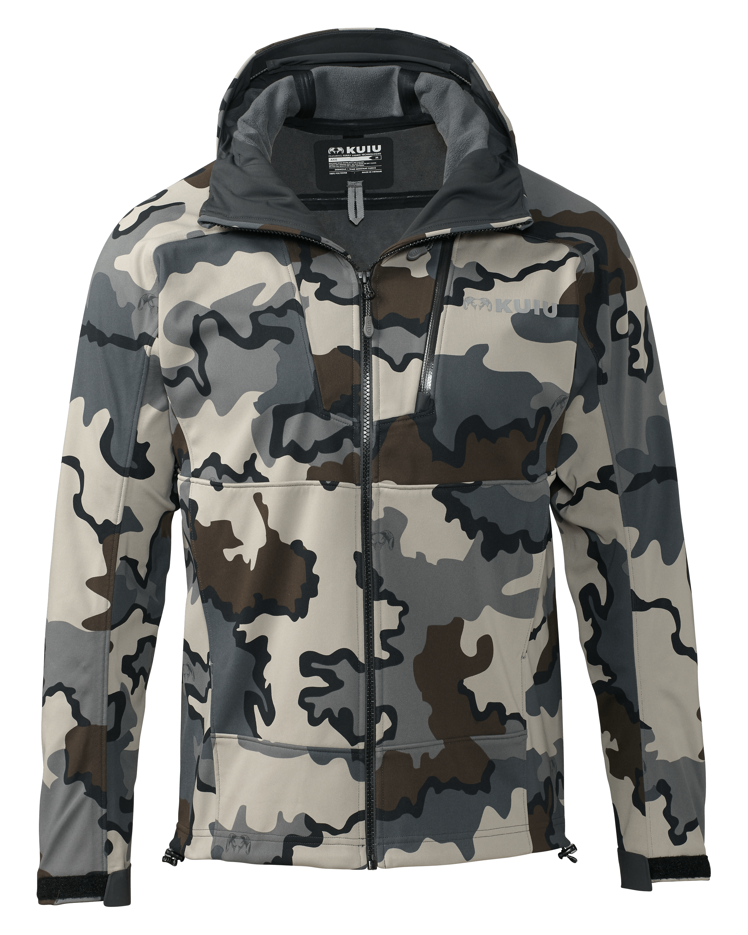 KUIU Axis Hybrid Hooded Hunting Jacket in Vias | Size Medium