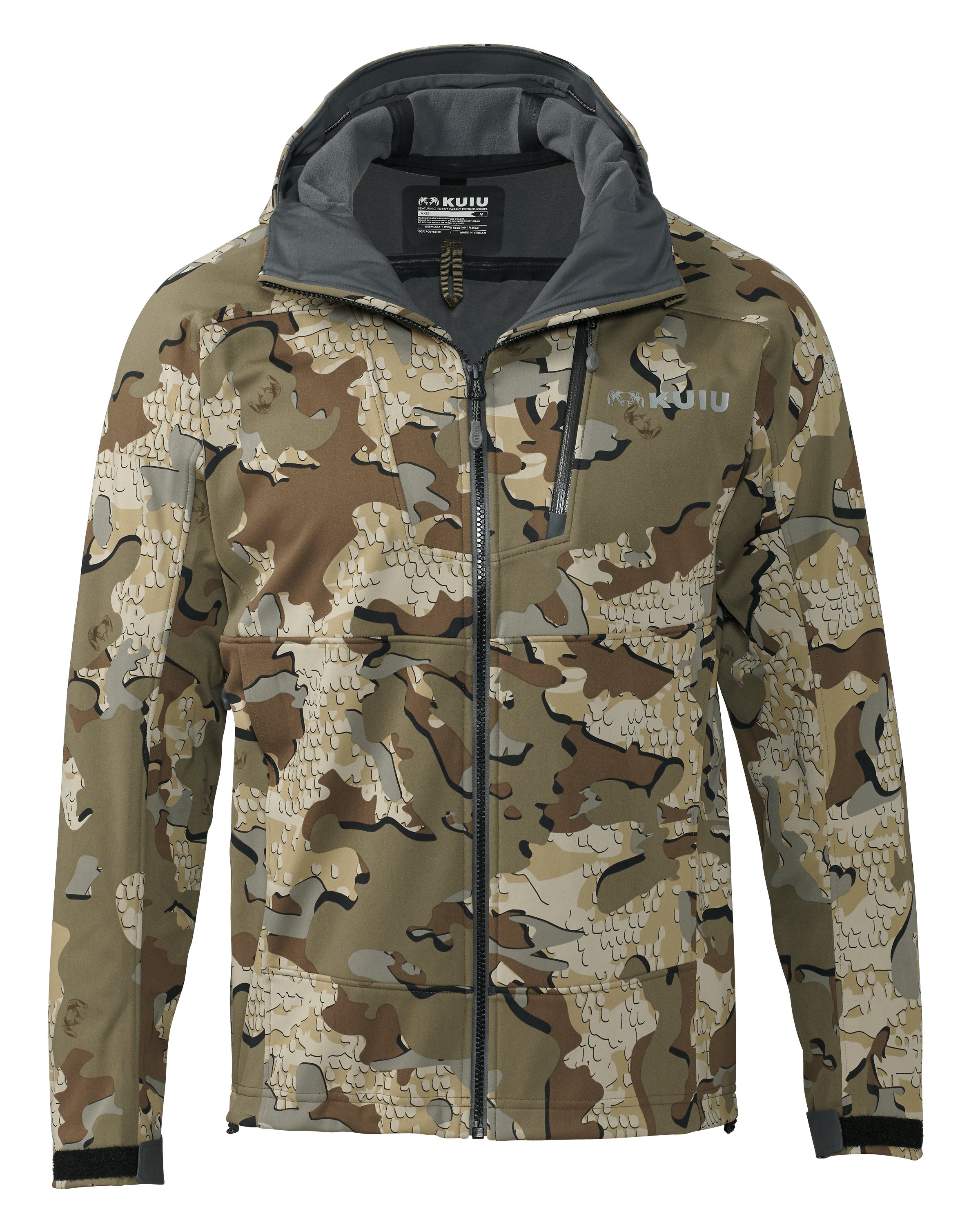 KUIU Axis Hybrid Hooded Hunting Jacket in Valo | Large