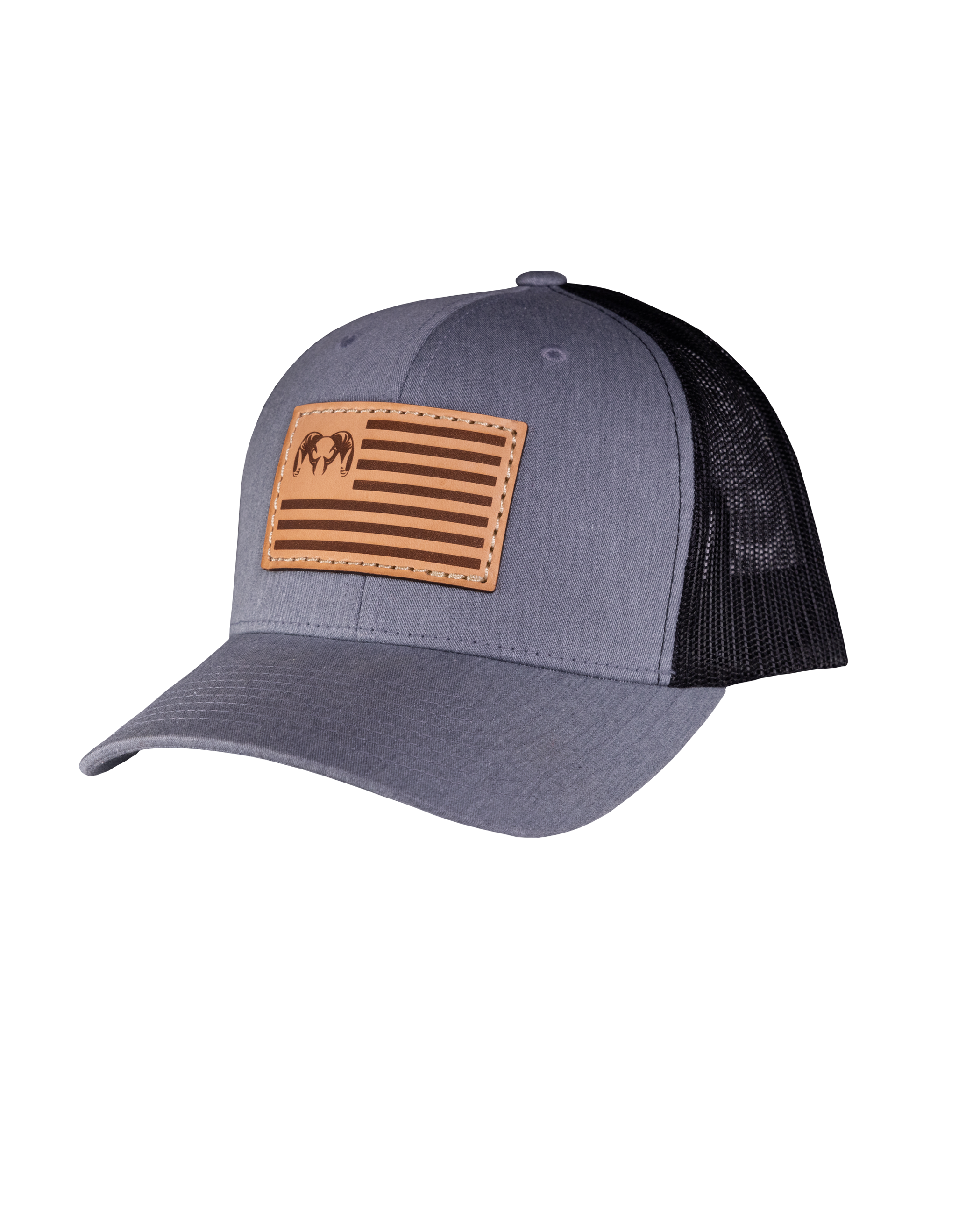 KUIU Patriot Ram Flag Trucker Hat in Heather Black