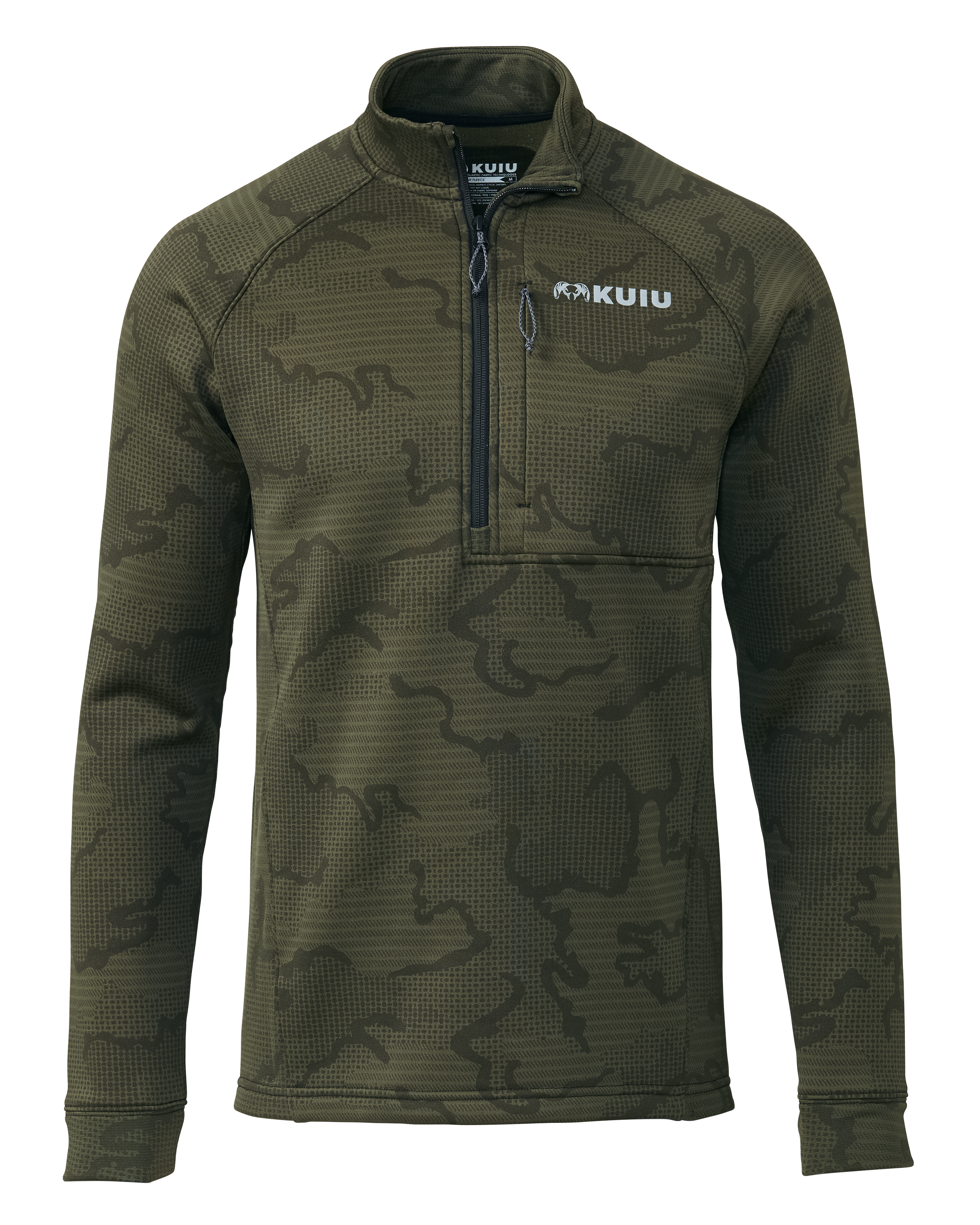 KUIU Ridgepoint Fleece Zip Hunting Shirt in Olive | Size 3XL