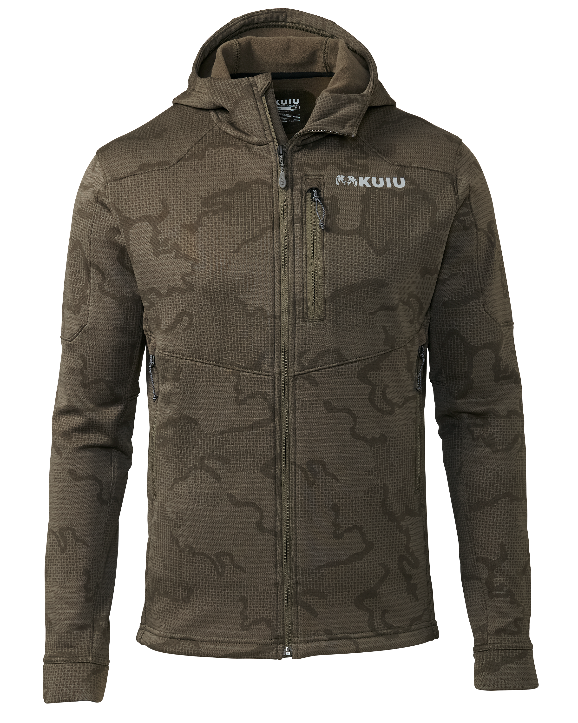 KUIU Ridgepoint Fleece Full Zip Hunting Hoodie in Ash | Large