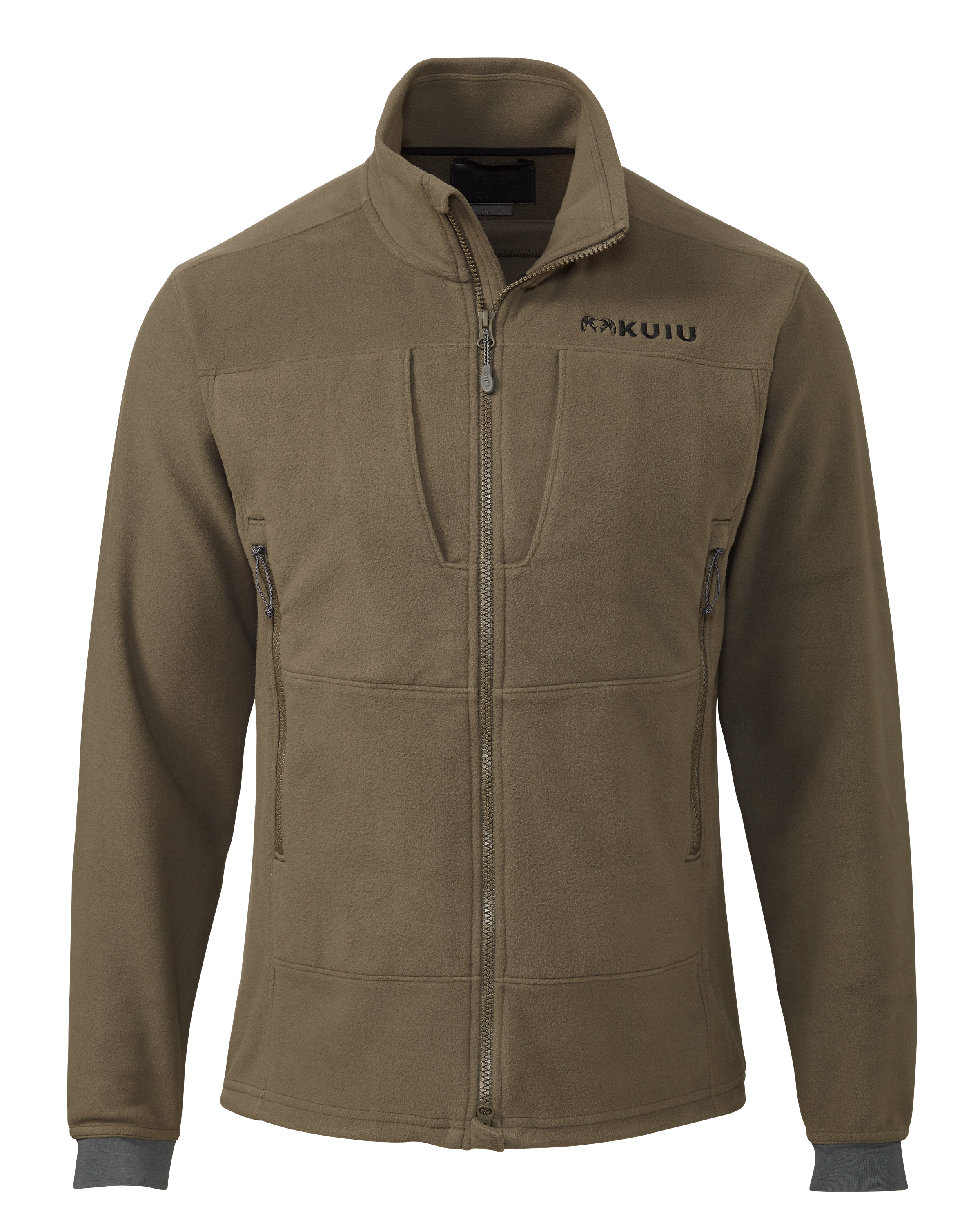 KUIU Wind Pro Fleece Full Zip Hunting Jacket in Ash | Large