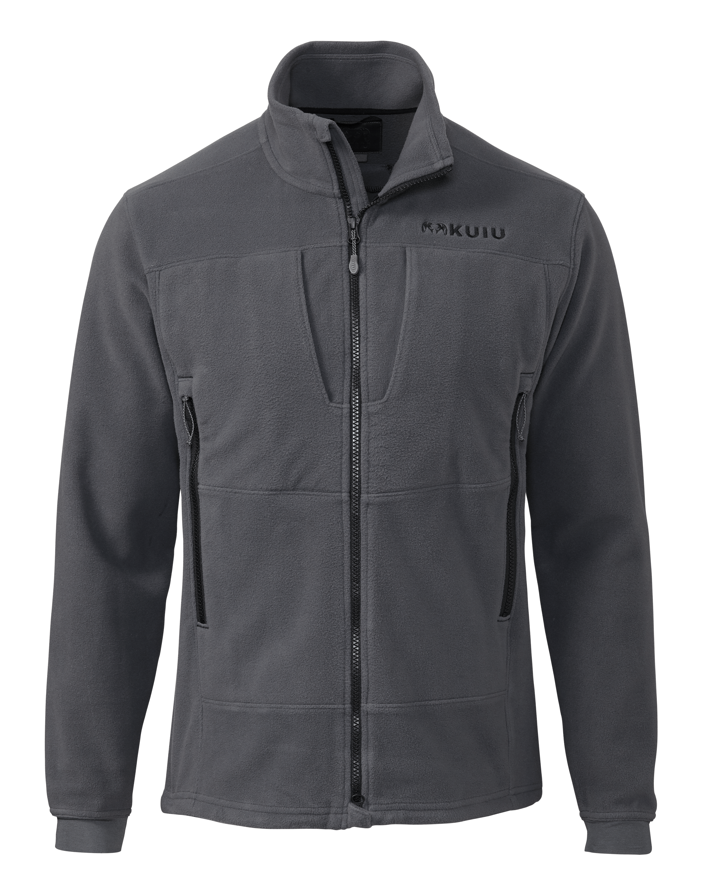 KUIU Wind Pro Fleece Full Zip Hunting Jacket in Gunmetal | Size 3XL