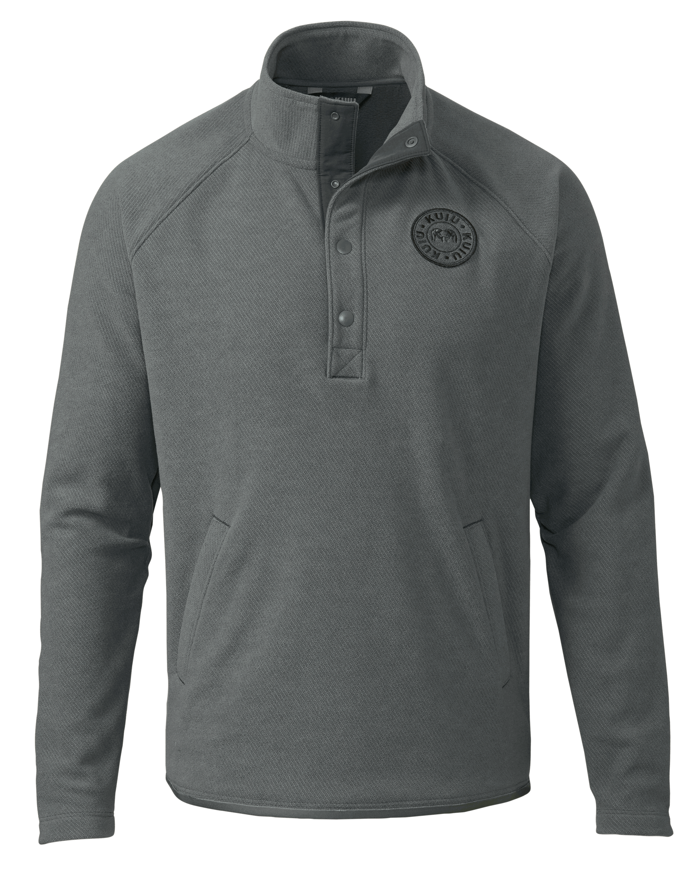 KUIU Cascade Twill Fleece Pullover in Gunmetal | Small