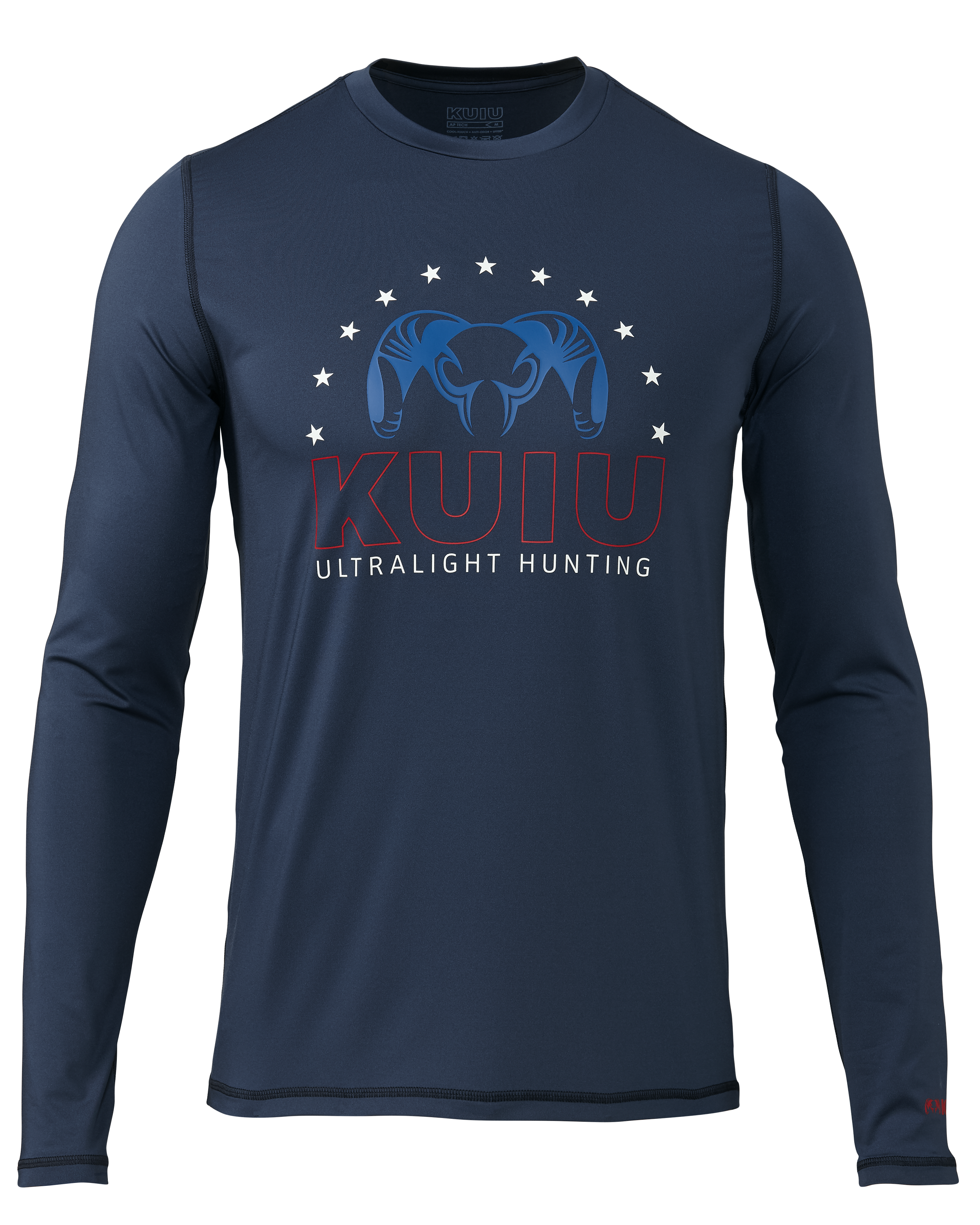 KUIU Outlet Ram Star AP Tech Long Sleeves T-Shirt in Steel Blue | Size 2XL