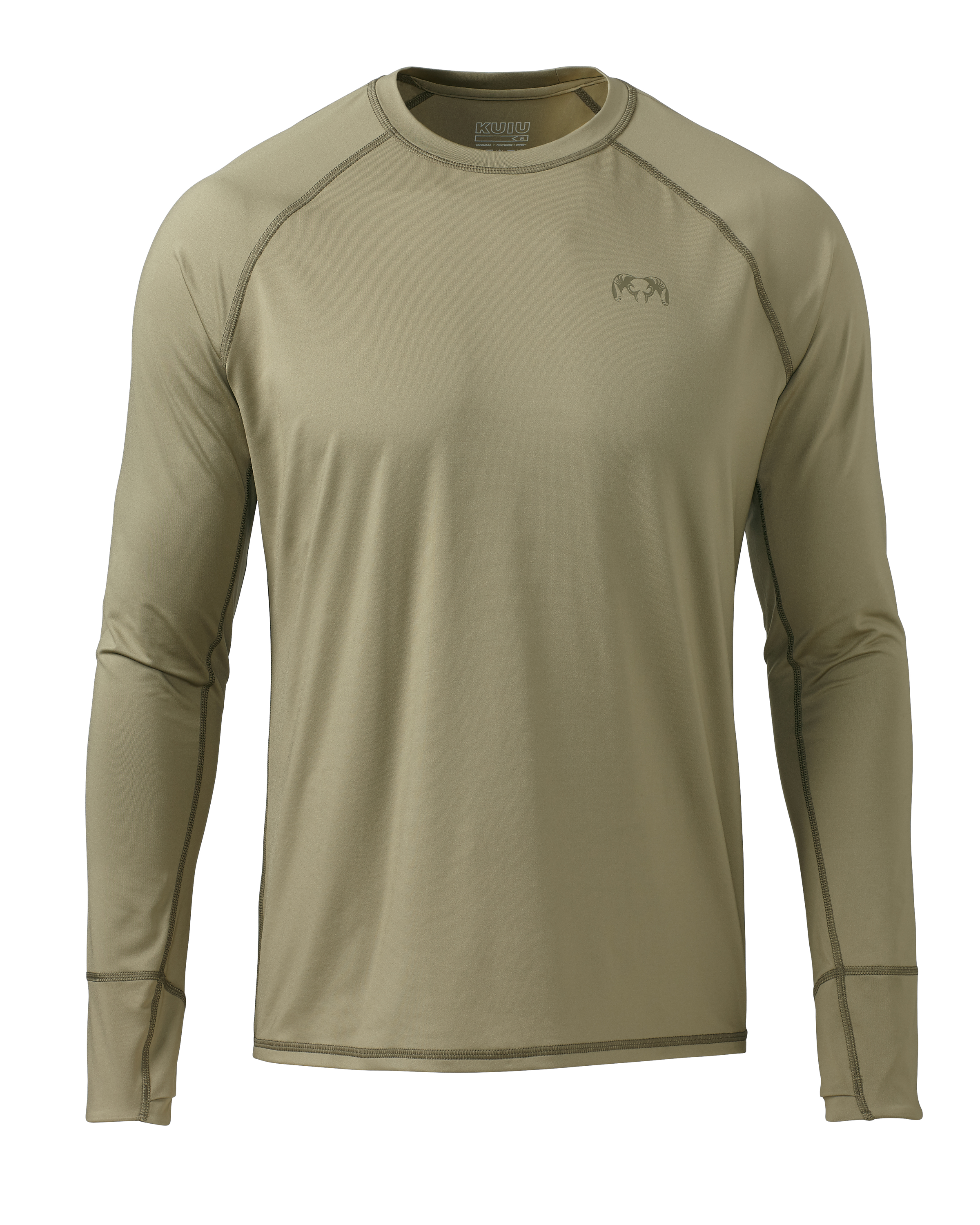 KUIU Gila Long Sleeves Crew Hunting Shirt in Khaki | Size Medium