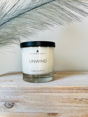 unwind lavender vegan candle