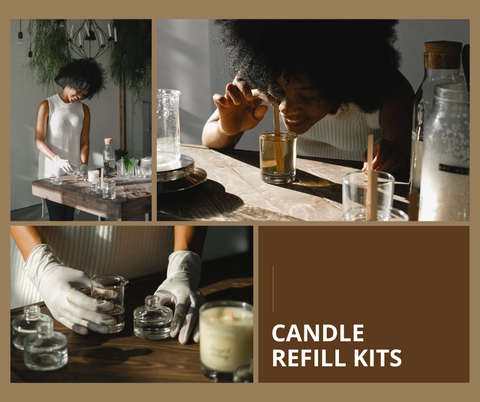 CANDLE REFILL KITS- WOMAN MAKING CANDLES