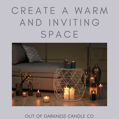 create a warm and inviting space through candlelight 