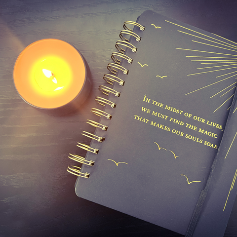 journaling by candlelight