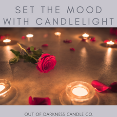 set the mood with candle light on date night