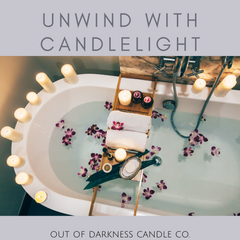 unwind at the end of a long day with candles