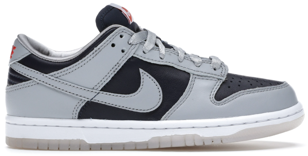 nike dunk low navy grey