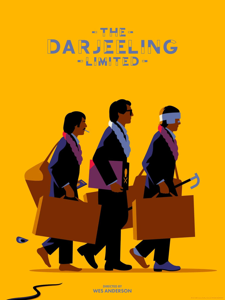 The Darjeeling limited poster film Wes Anderson Painting by Juan